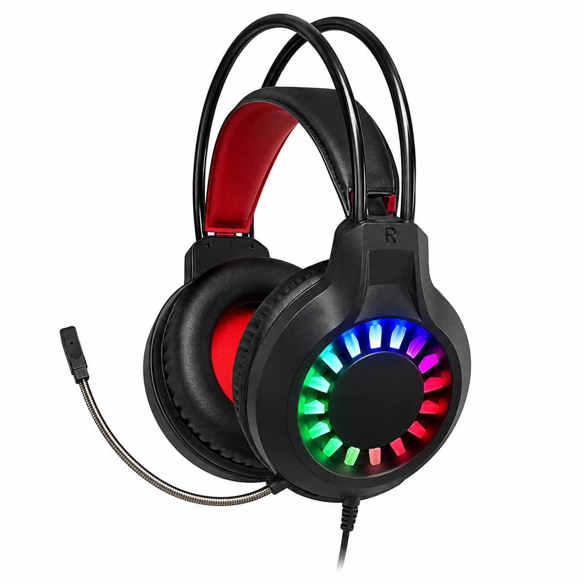 s-zoom.filetakealot-102120535-1.png Gaming Headset with Mic 3.5mm Audio Jack RGB LED Light Comfortable Earmuff - Image 1