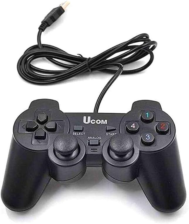 s-zoom.filetakealot-102127126-1.jpg Ucom Wired USB Game Controller Dual Analog Gamepad for PC Gaming Black - Image 1