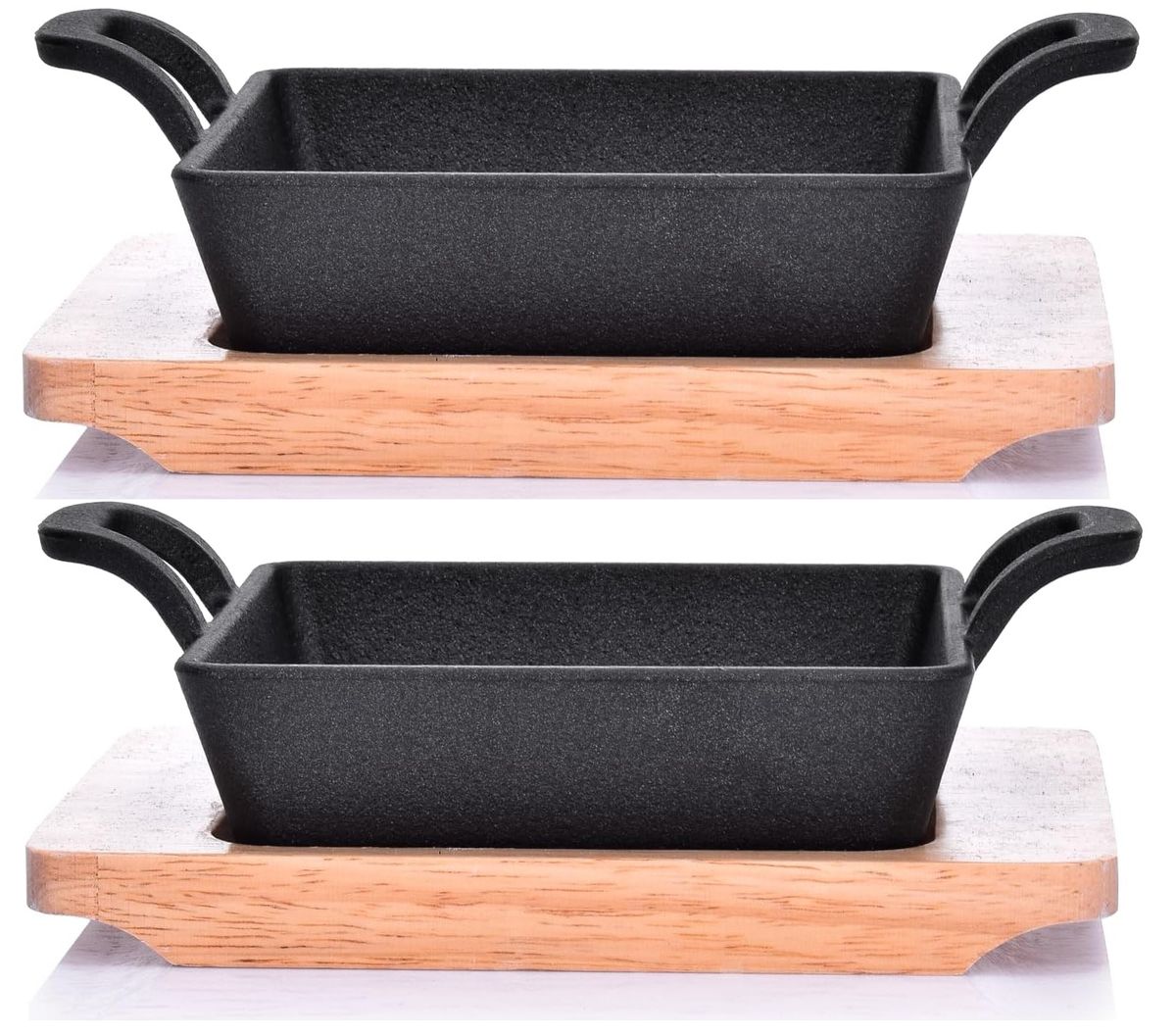 s-zoom.filetakealot-102202616-1.jpg Cast Iron Pan with Wood Base - 2 Sets - Image 1