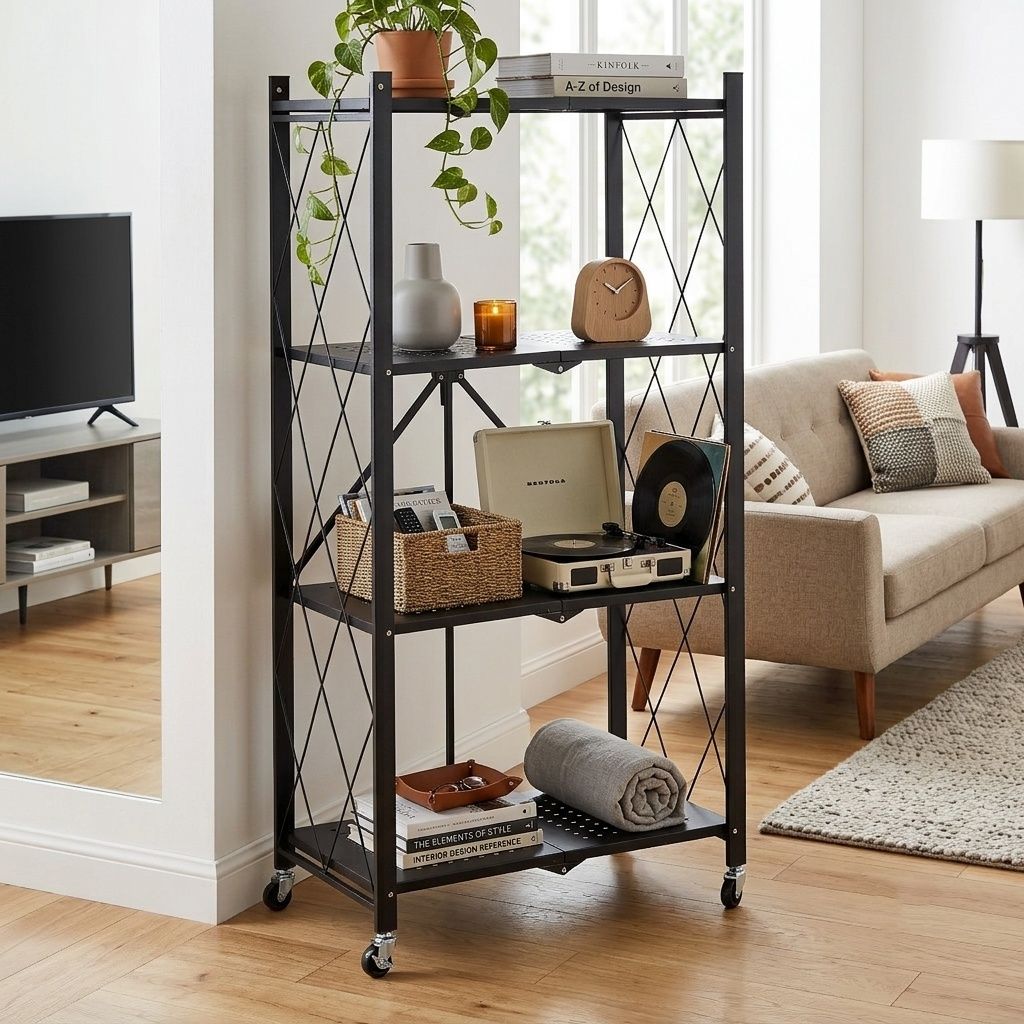 s-zoom.filetakealot-102226056-1.jpg Four-Tier Folding Shelf - Image 1