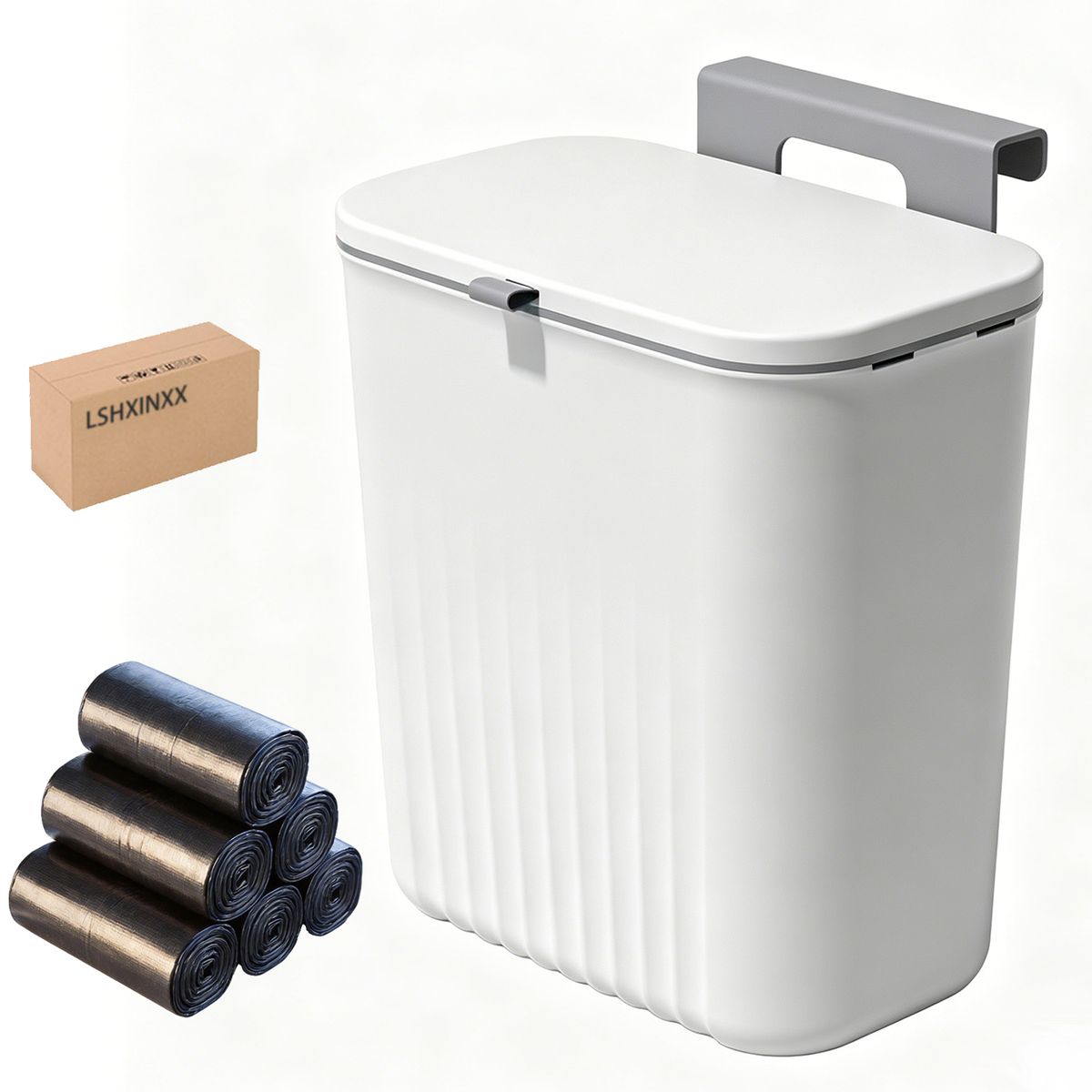 s-zoom.filetakealot-102229285-1.jpg Under Counter Waste Bin with 100 Garbage Bags| Space Saving Small Trash Can - Image 1
