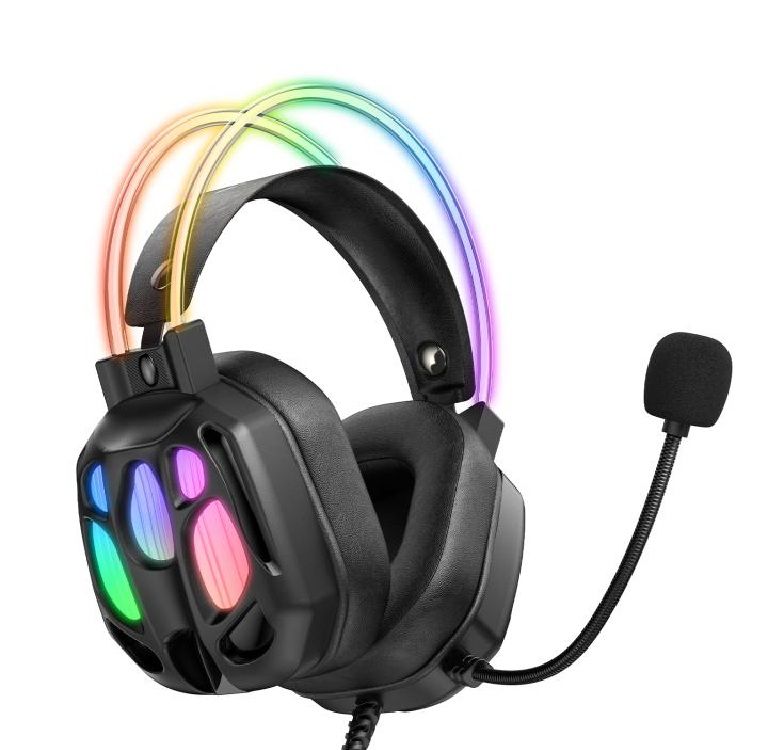 s-zoom.filetakealot-102253314-1.jpg ONIKUMA RGB Wired Gaming Earphones with Microphone - Black - X89 - Image 1