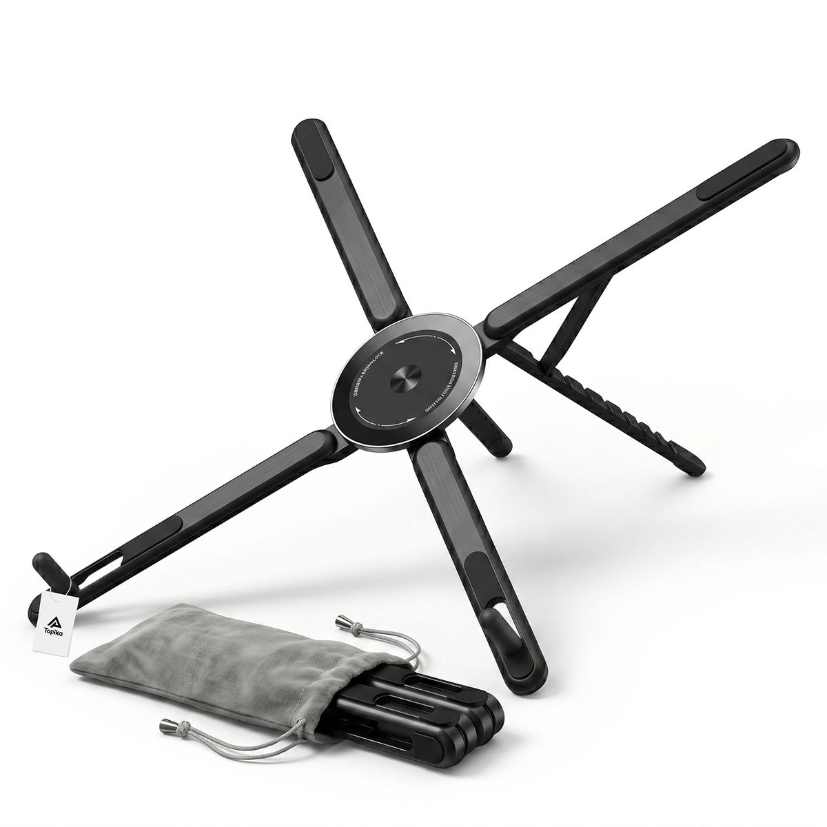 s-zoom.filetakealot-102254982-1.jpg Topika - Adjustable Folding Laptop Stand With Magnetic Phone Holder - Image 1