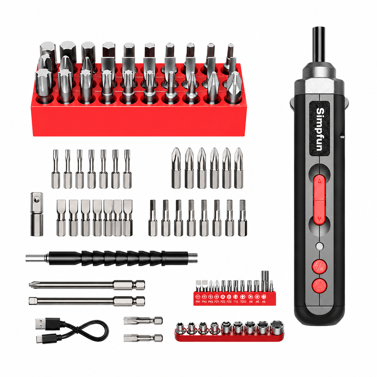 s-zoom.filetakealot-102259059-1.png 10.8V Cordless Electric Screwdriver Set 30 Piece Rechargeable Kit - Image 1