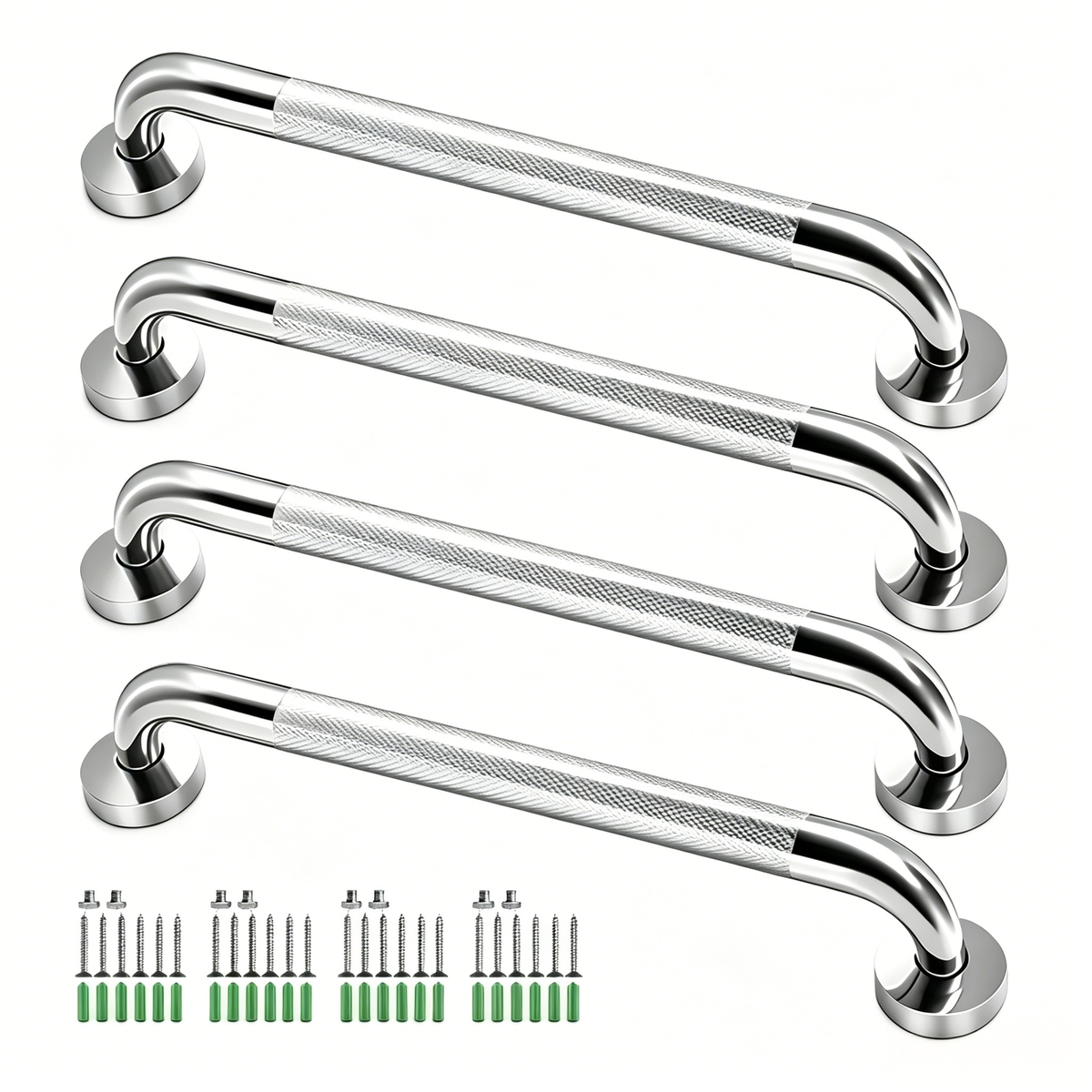 s-zoom.filetakealot-102372432-1.png Silver Stainless Steel Oblong Wall Mount Towel Ring - 40cm - Image 1