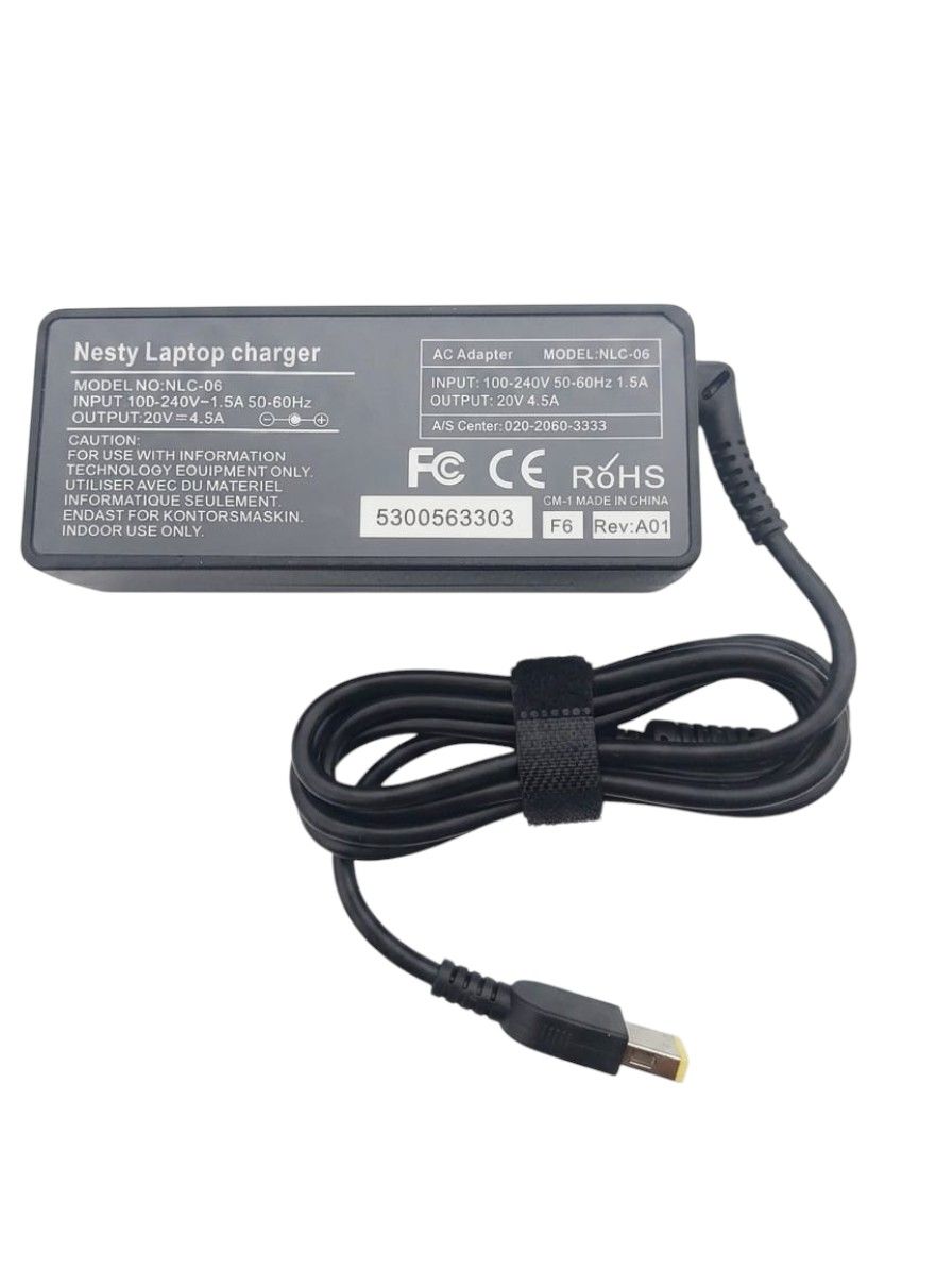 s-zoom.filetakealot-102383189-1.jpg NESTY Lenovo Compatible 90W Laptop Charger - 20V 4.5A USB Pin - Image 1