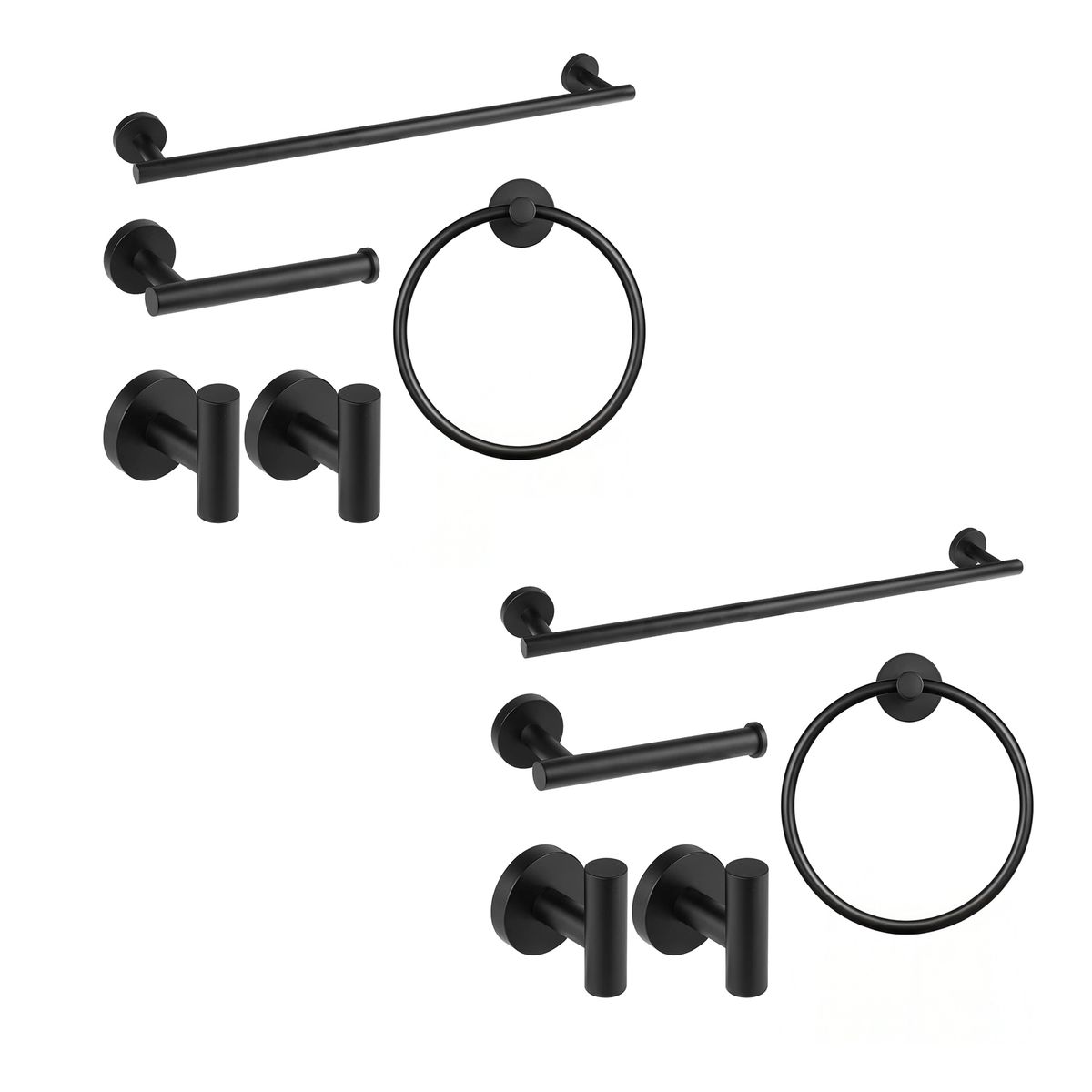 s-zoom.filetakealot-102389635-1.jpg 10-Piece Matte Black Bathroom Hardware Set - Stainless Steel - Image 1