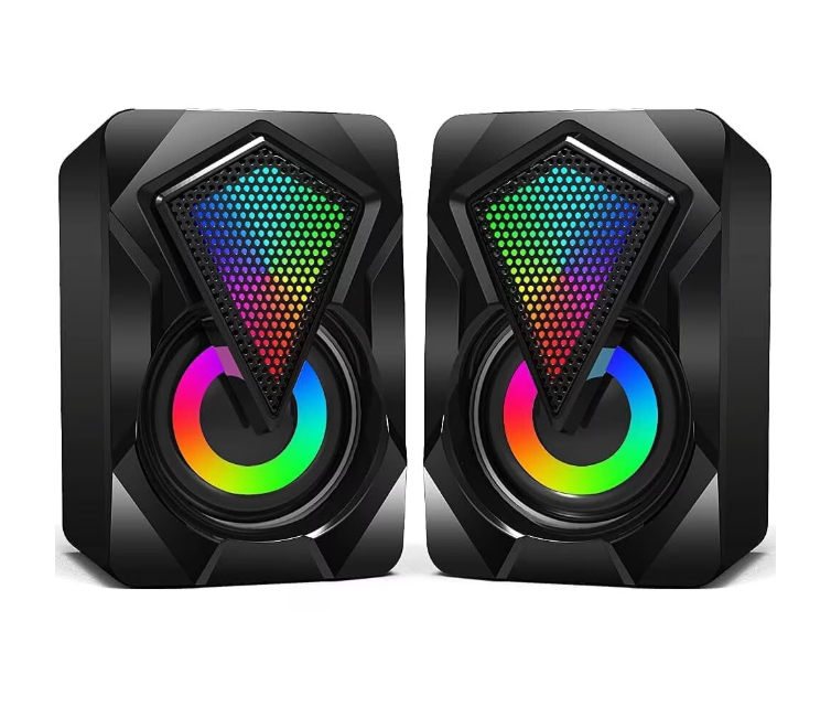 s-zoom.filetakealot-102389812-1.png Bltunoed Gaming Speaker 2.0, Computer Speakers,Stereo, RGB Lighting, Black - Image 1