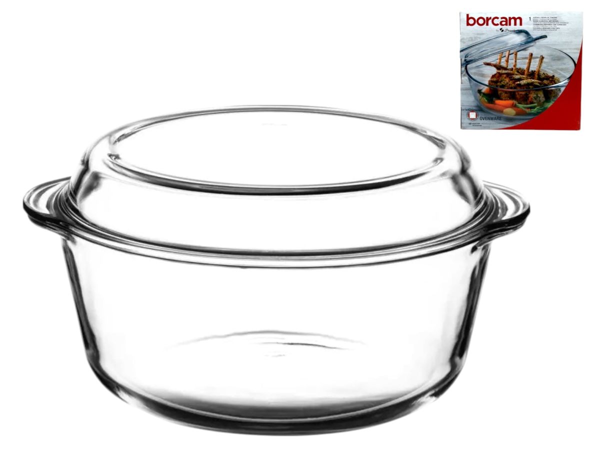 s-zoom.filetakealot-102404964-1.jpg Borcam Casserole Round with Lid 2.1Lt - Image 1