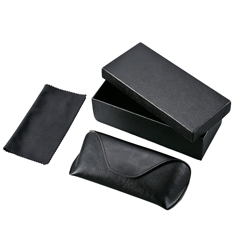 s-zoom.filetakealot-102439110-1.png PU Leather Sunglasses Case with Gift Box&Microfiber Cloth for Eyeglass Use - Image 1