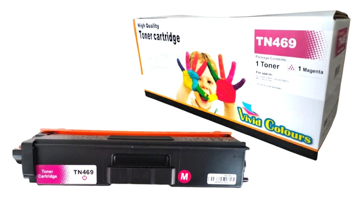 s-zoom.filetakealot-102442488-1.jpg Vivid Colours Compatible WITH Brother TN-469 / TN469 / 469 Magenta Toner - Image 1