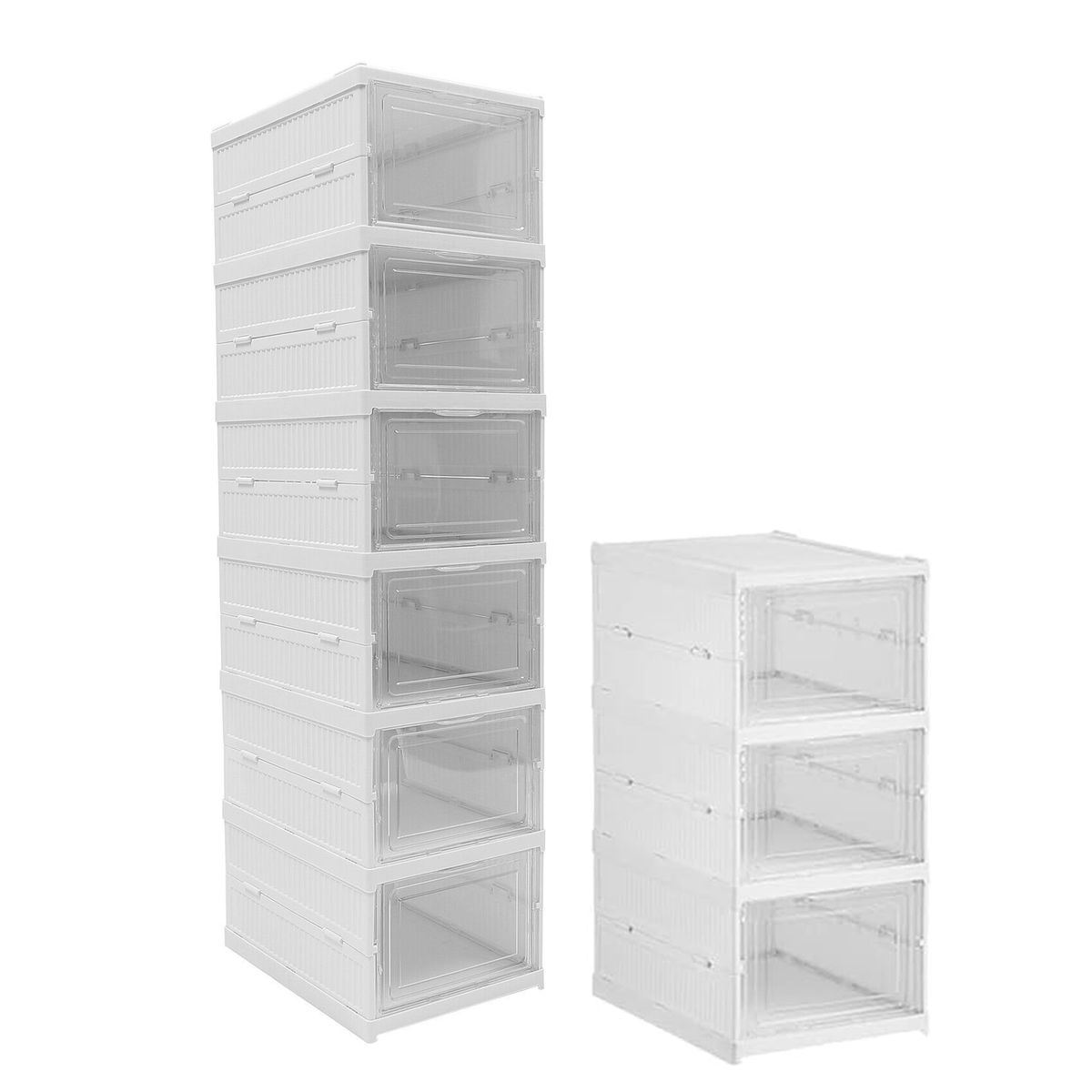 s-zoom.filetakealot-102621709-1.jpg 9-Tier Foldable Shoe Rack Shoe Shelf Collapsible Shoes Storage Box Cabinet - Image 1