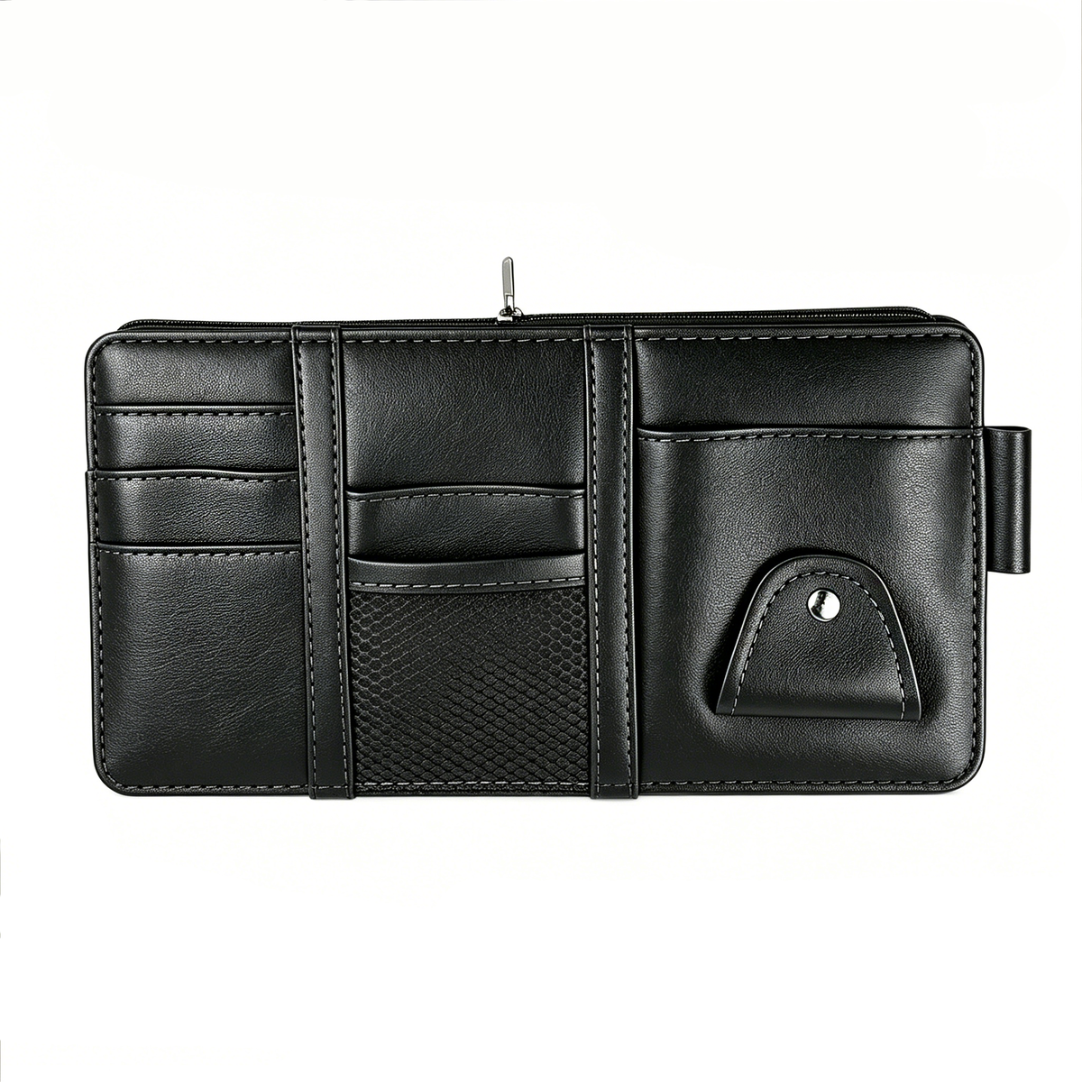 s-zoom.filetakealot-102624104-1.png Multi-Functional Car Storage Bag, Sun Visor Cover, Card Holder-Black - Image 1