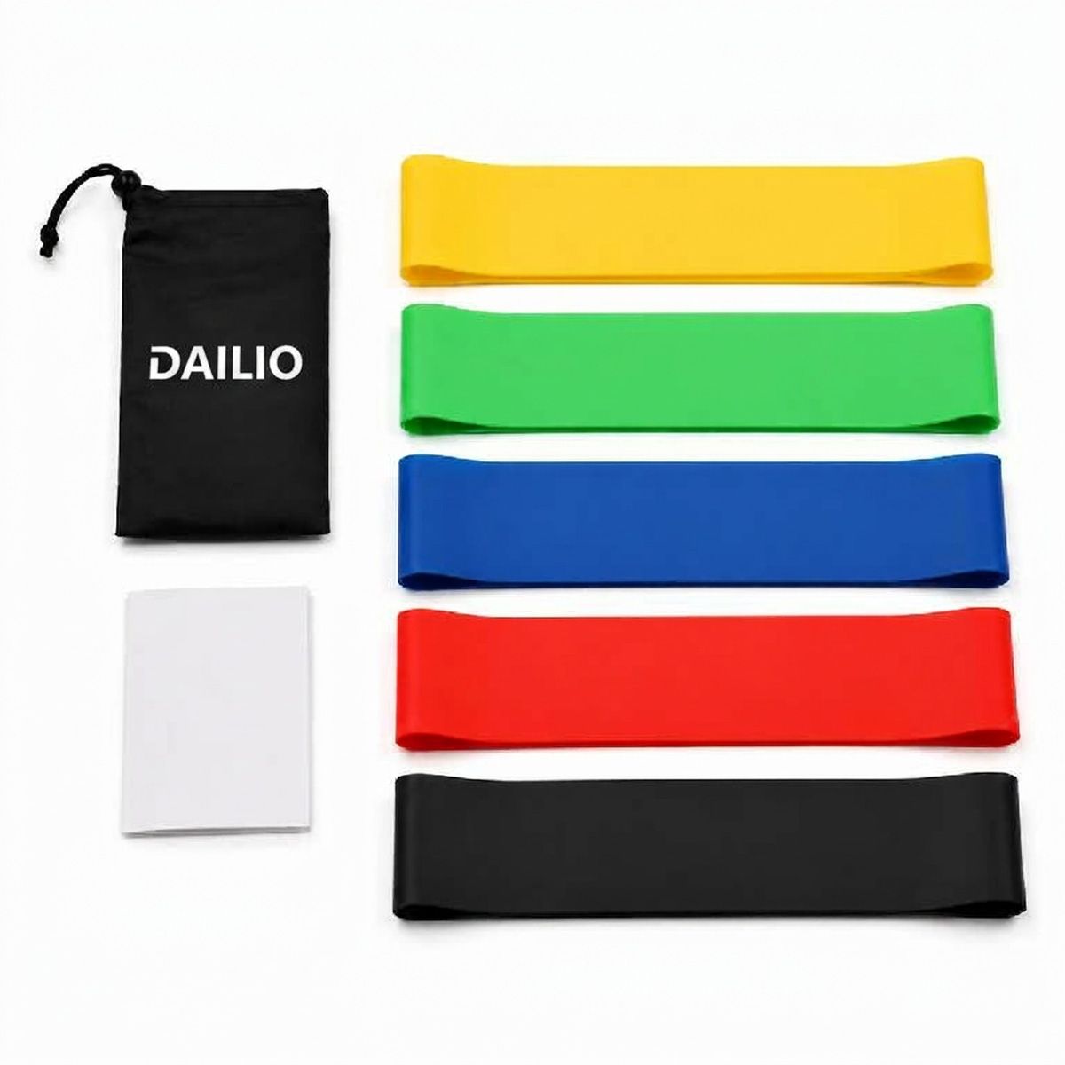 s-zoom.filetakealot-102642597-1.jpg DAILIO Yoga Resistance Bands 5-Pack Exercise Bands for Home Fitness - Image 1