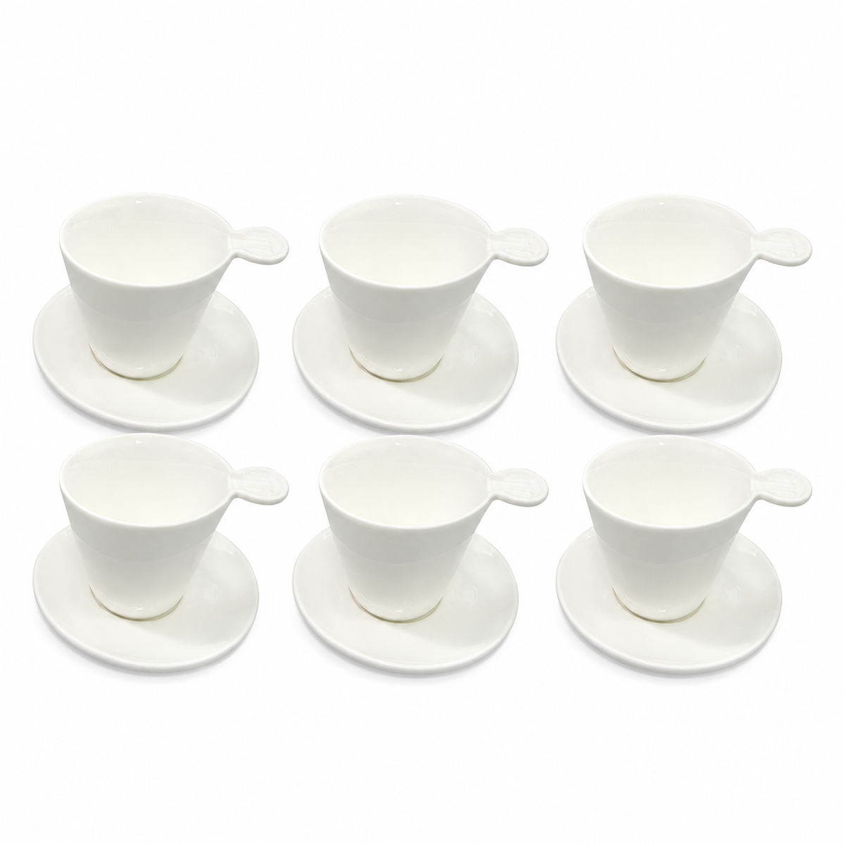 s-zoom.filetakealot-102650897-1.png Danny Home 350ml Ceramic Cup & Saucer Set - 12 Piece - Image 1