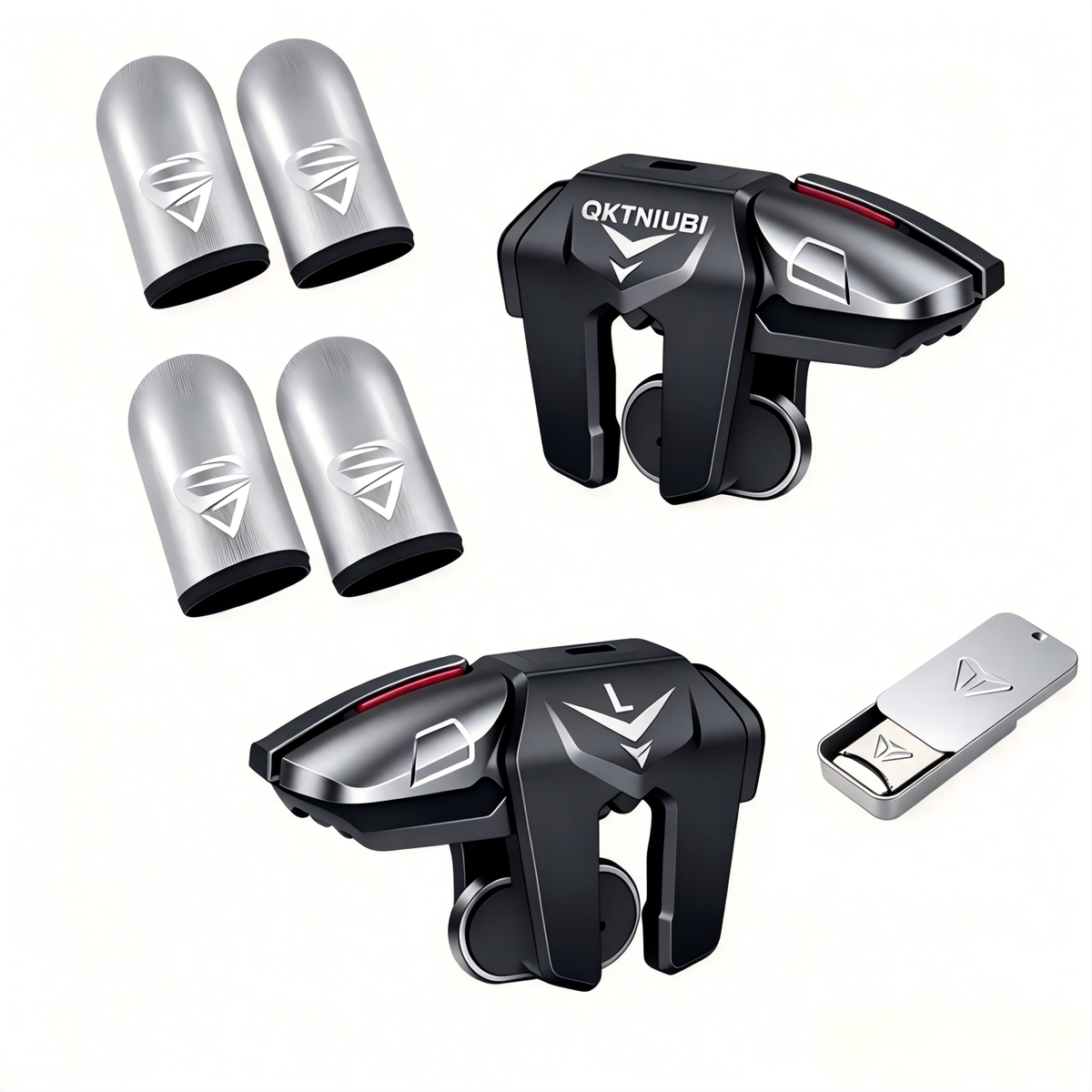 s-zoom.filetakealot-102700649-1.png QKTNIUBI Mobile Game Triggers - Silver Fiber Fire Buttons, Pack of 2 - Image 1