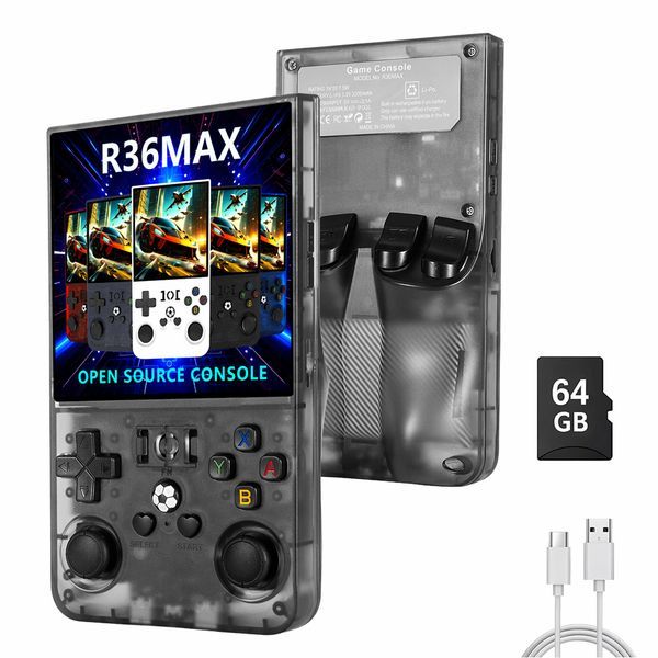 s-zoom.filetakealot-102724593-1.jpg R36MAX 4000mAh Portable Rechargeable Handheld Retro Game Console - Image 1