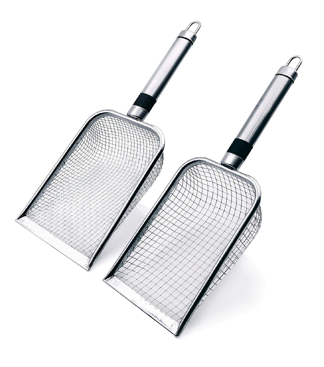 s-zoom.filetakealot-102724713-1.jpg 2 Pieces Gardening Soil Sifter with Handle Sand Soil Compost Sifter - Image 1
