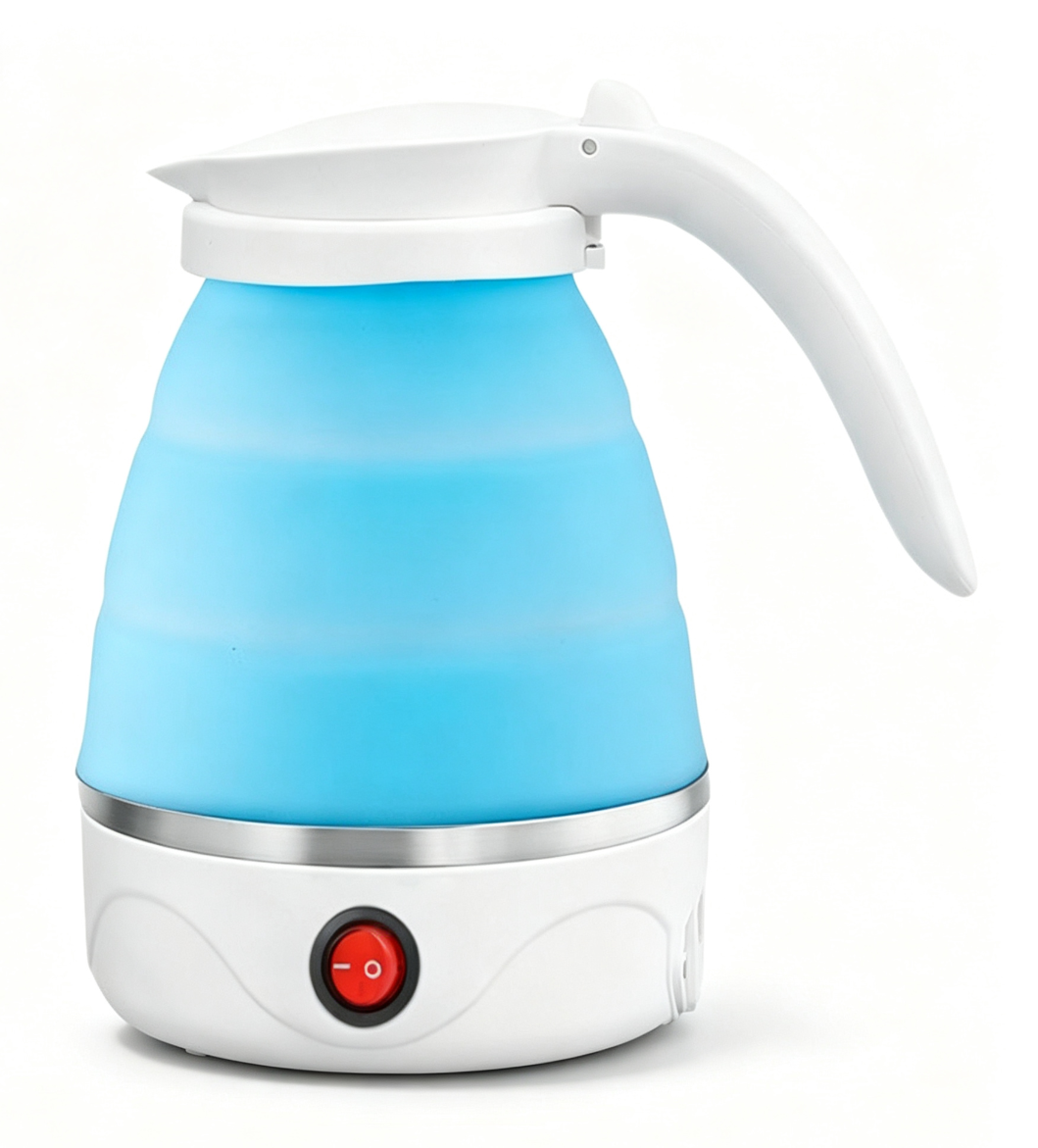 s-zoom.filetakealot-102728203-1.png Portable Silicone Travel Folding Electric Water Kettle - Blue - Image 1