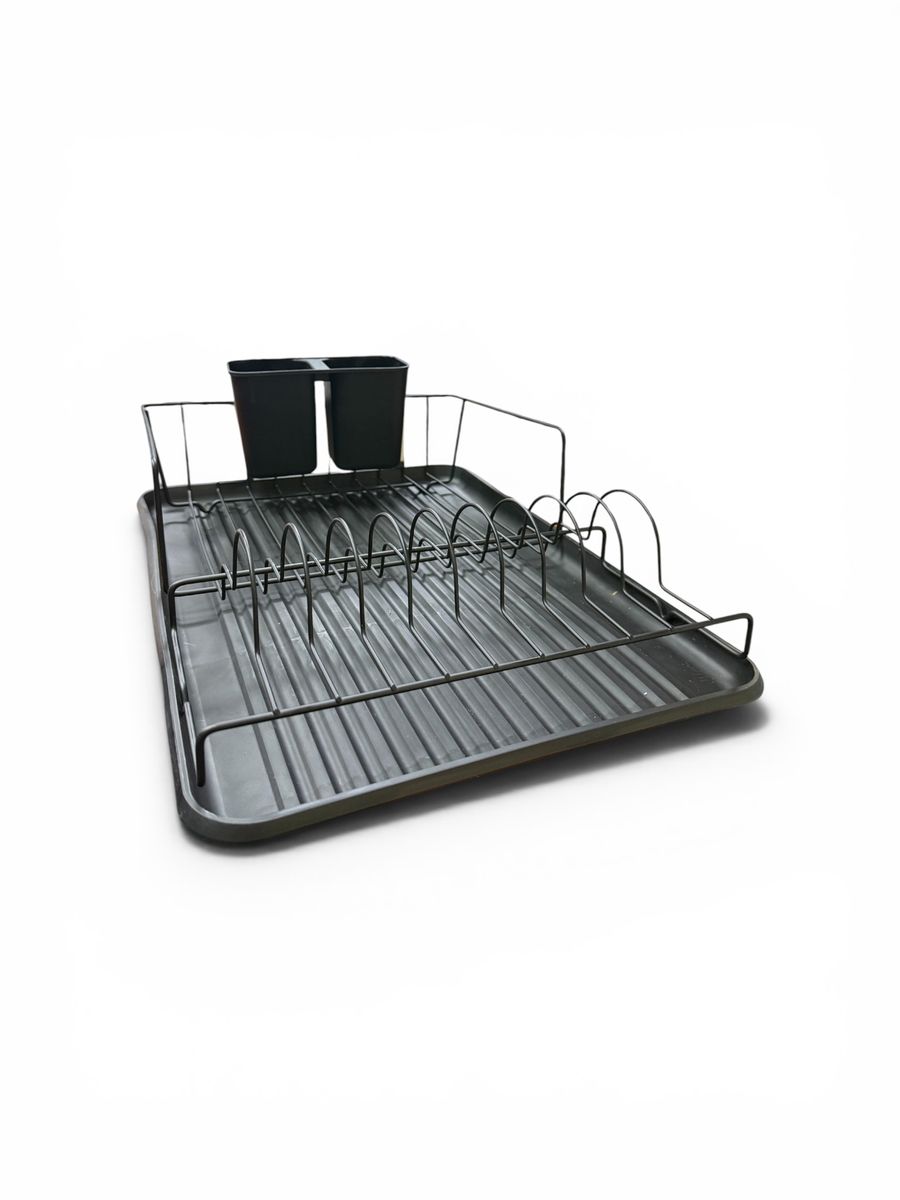 s-zoom.filetakealot-102732139-1.jpg Danny home-Black Chrome Dish Rack With Tray-ZYB153 - Image 1