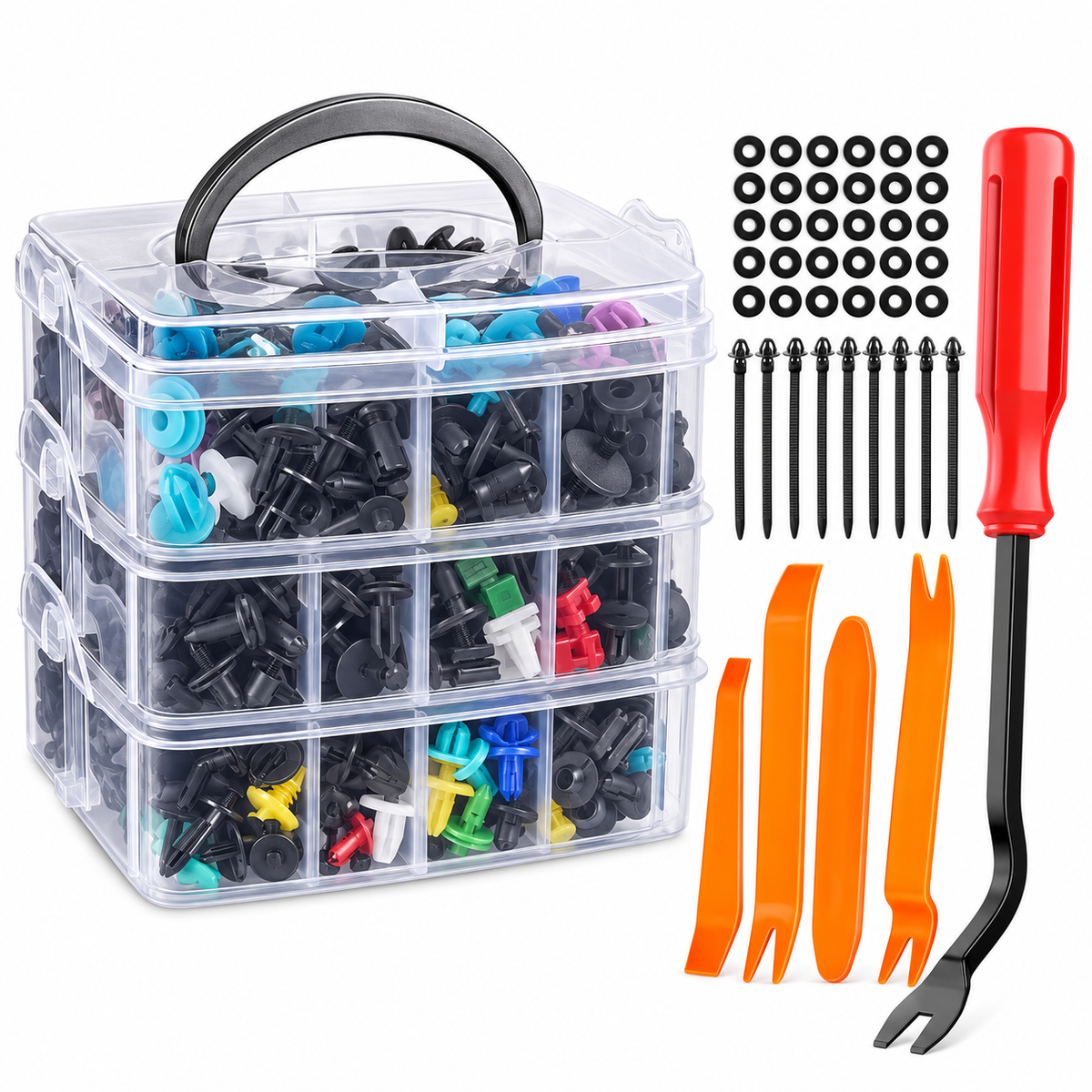s-zoom.filetakealot-102737872-1.png 725-Piece Automotive Retainer Clip and Trim Removal Tool Kit - Image 1