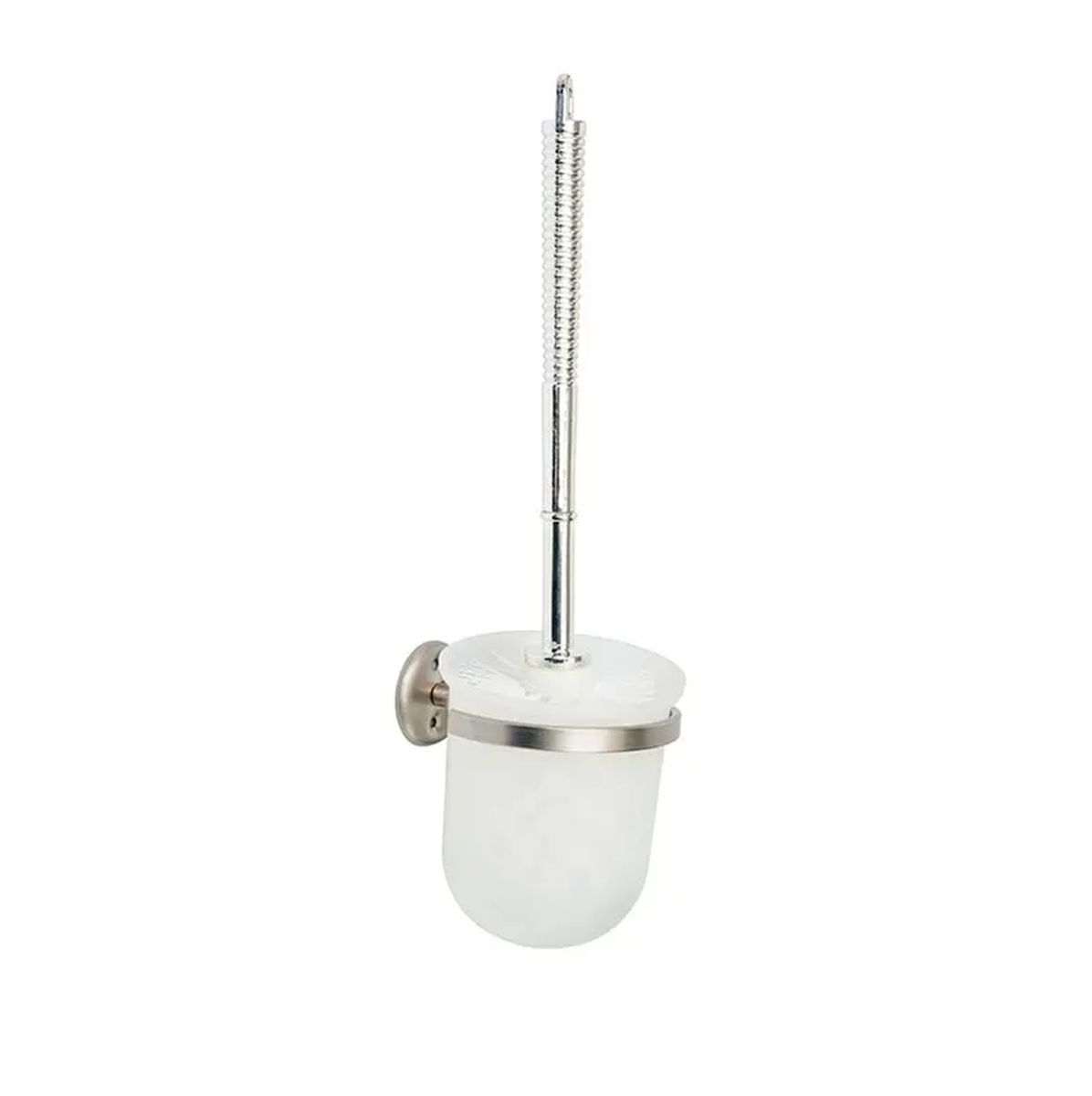 s-zoom.filetakealot-102773718-1.jpg White Plastic, Chrome Vanadium Round Toilet Brush & Holder - Image 1