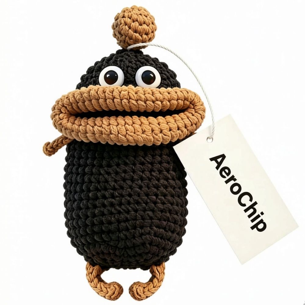 s-zoom.filetakealot-102774591-1.jpg Cute Handmade Woven Cartoon Car Keychain Easily Attaches Bag Or Waistband - Image 1