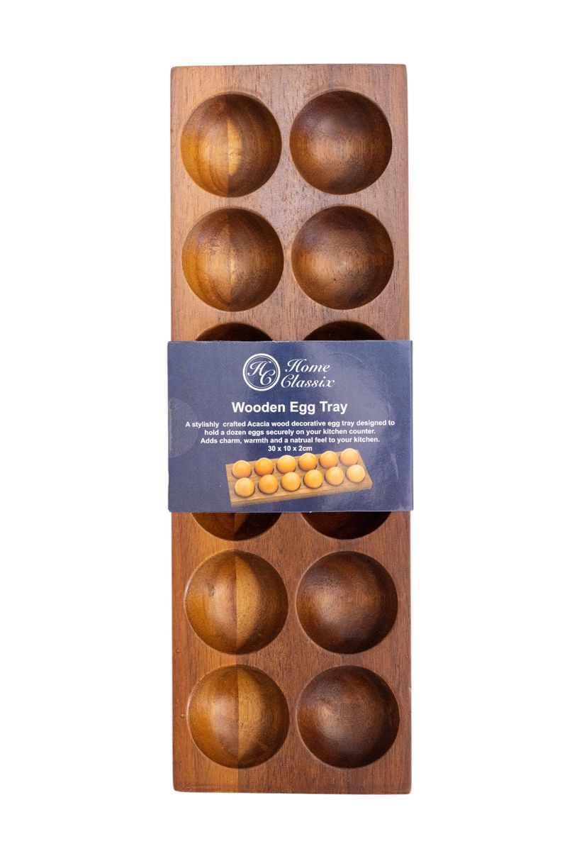 s-zoom.filetakealot-102783001-1.jpg Home Classix Acacia Wooden Egg Tray (1 PC) - Image 1