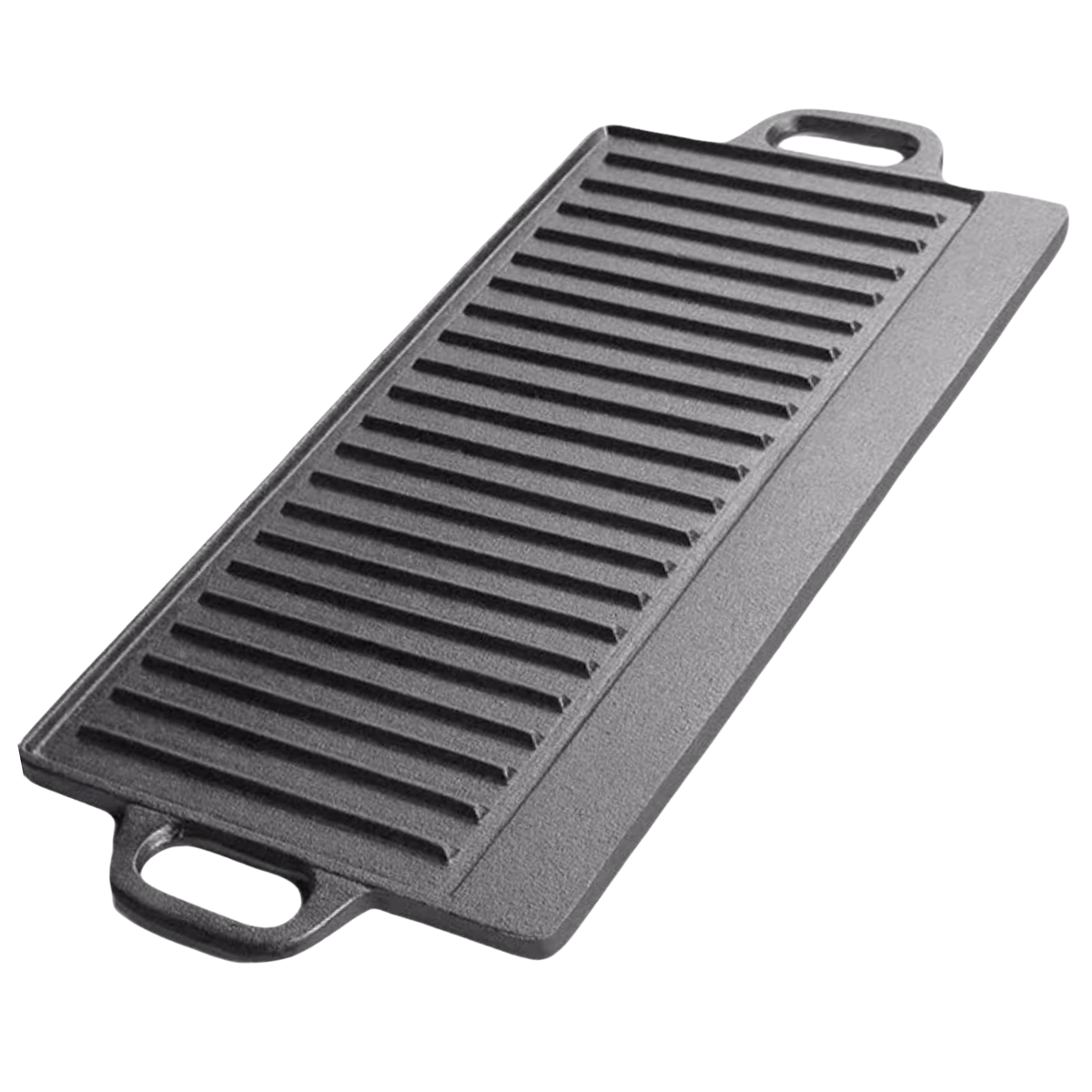 s-zoom.filetakealot-102786801-1.png Reversible Cast Iron Griddle Pan Dual Handle Stove & Outdoor Braai Grilling - Image 1