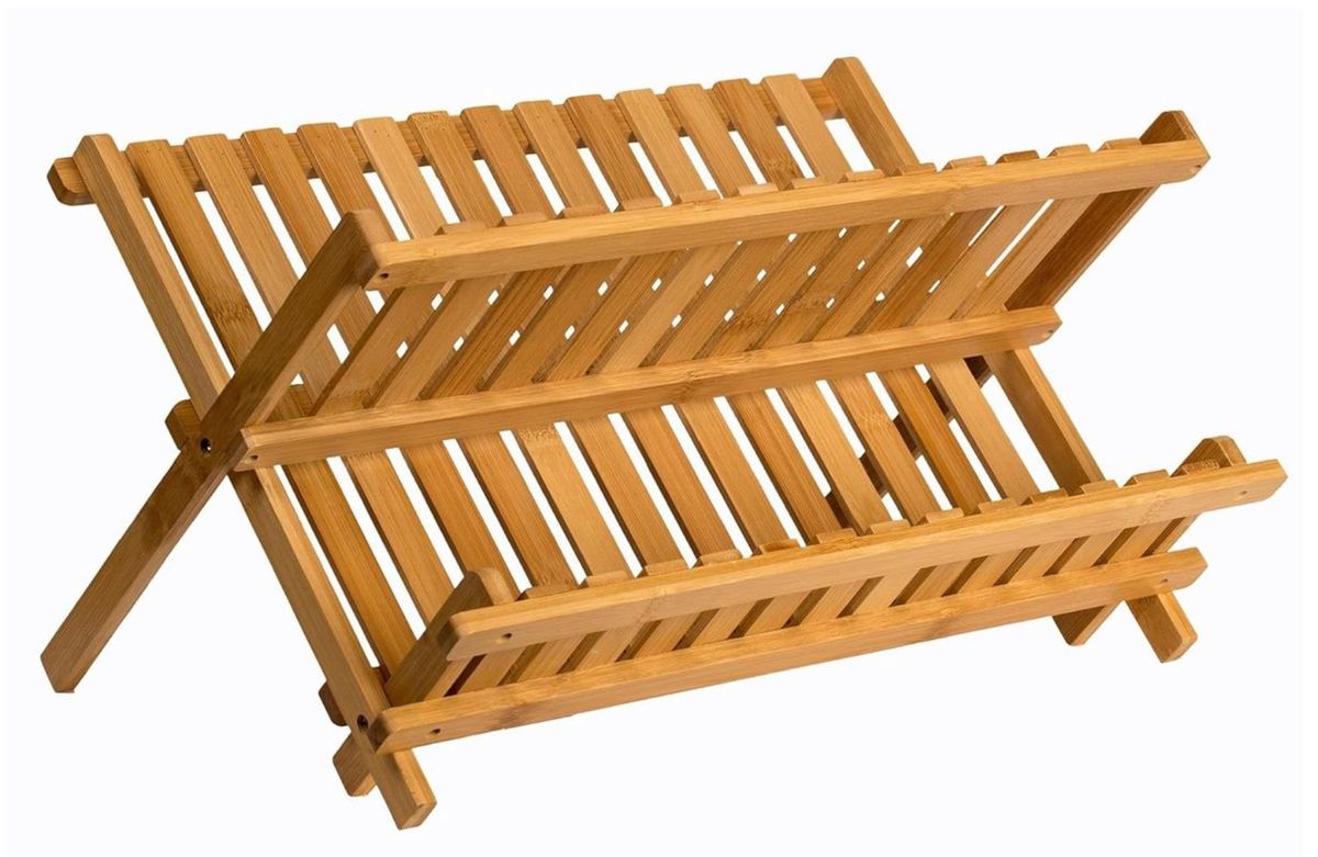 s-zoom.filetakealot-102825382-1.jpg Danny home-Wooden Dish Rack Collapsible Compact Dish Rack-2501-45 - Image 1