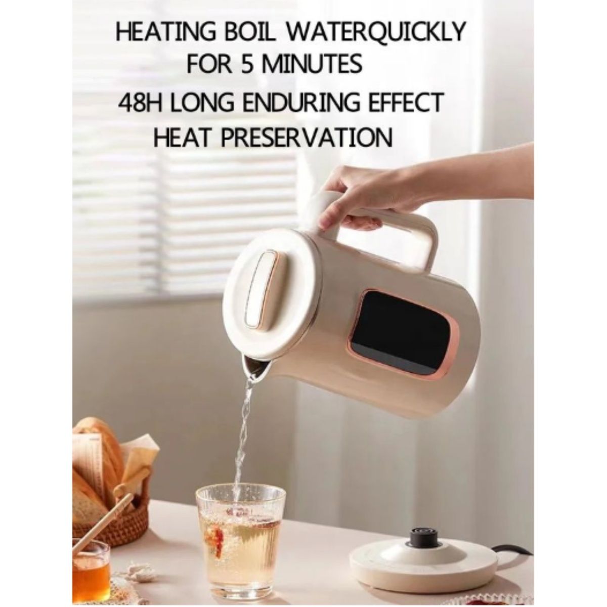 s-zoom.filetakealot-102830169-1.jpg Electric Kettle, Smart Teapot Temperature Control 1.8L 304 Stainless Steel - Image 1