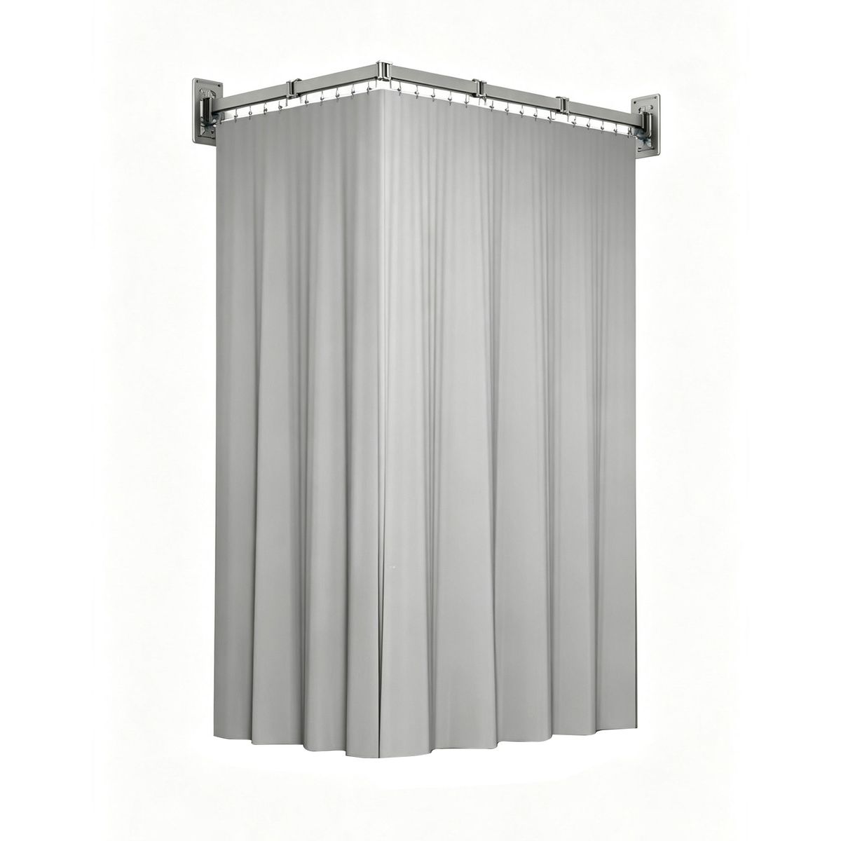 s-zoom.filetakealot-102834430-1.jpg 5 Fold Retract Shower Curtain Waterproof Bathroom Partition with Track Rail - Image 1