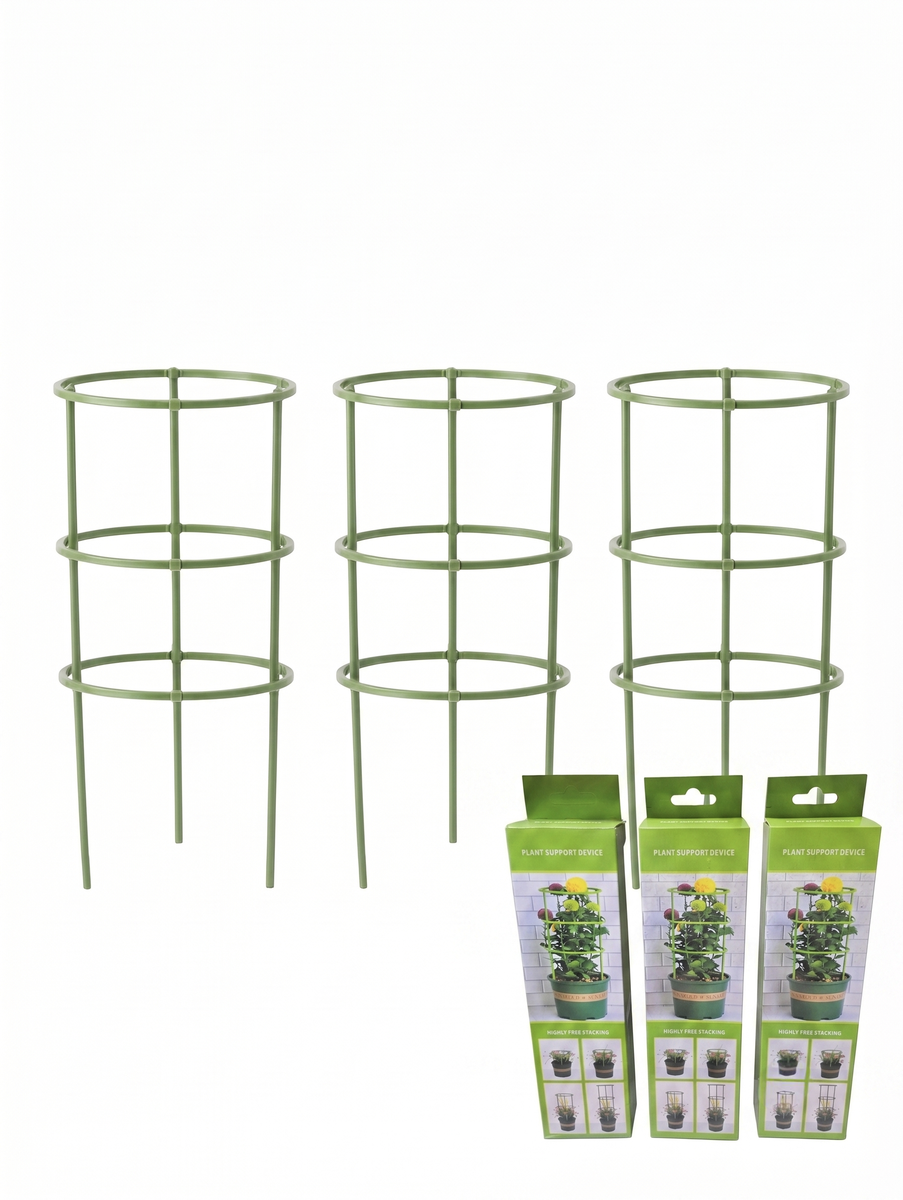 s-zoom.filetakealot-102967889-1.png Adjustable Plant Support Cage for Climbing Plants - 90cm (3 Pack) - Image 1