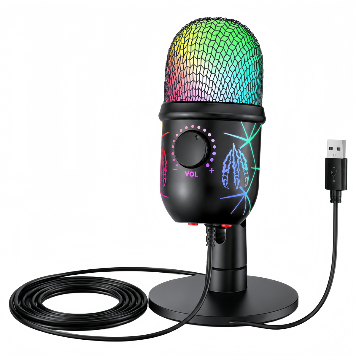 s-zoom.filetakealot-103021054-1.png vilico USB Gaming Microphone with RGB Claw Design,Noise Reduction - Image 1