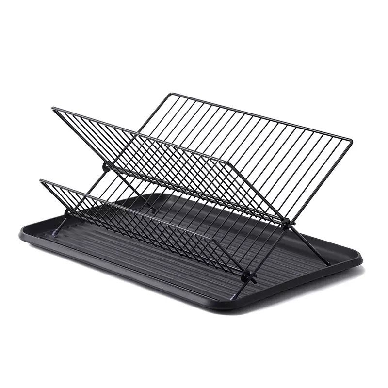 s-zoom.filetakealot-103022850-1.jpg Danny Home Foldable 2-Tier Dish Drying Rack- ZYB060- 43 x 32 x 25.5 cm - Image 1