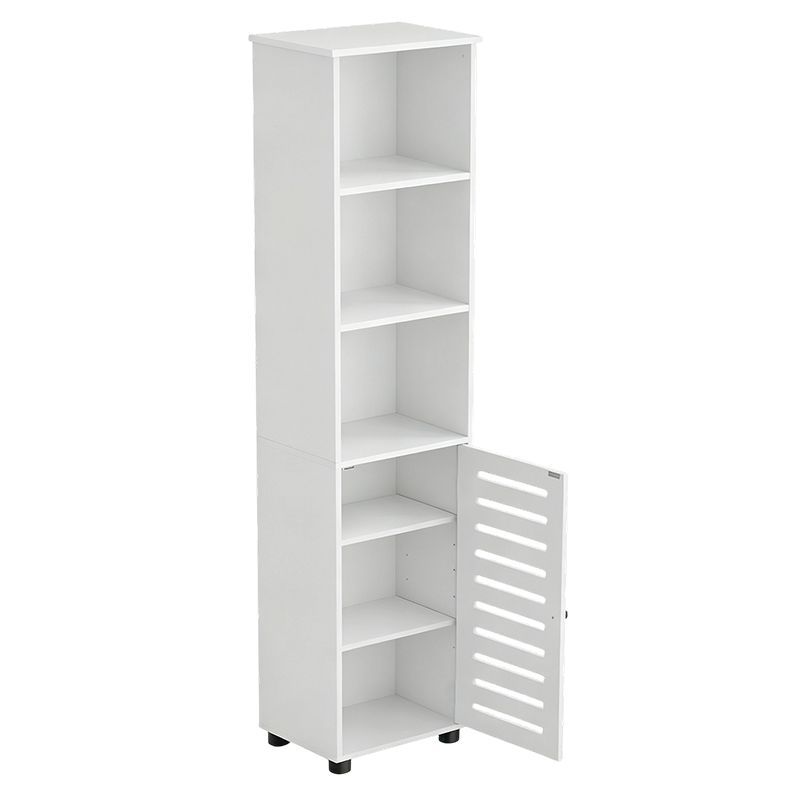s-zoom.filetakealot-103033451-1.jpg 6 Tier Slim Bathroom Gap Cabinet Narrow Storage Cupboard With Door - Image 1