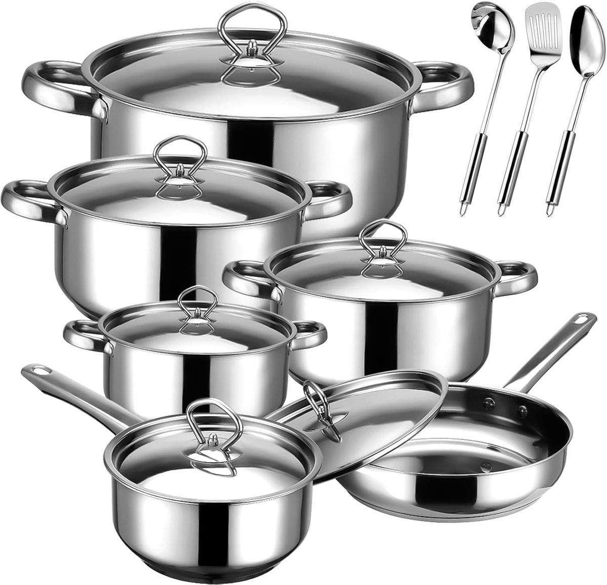 s-zoom.filetakealot-103047311-1.jpg 15 Piece Stainless Steel Cookware Set - Image 1