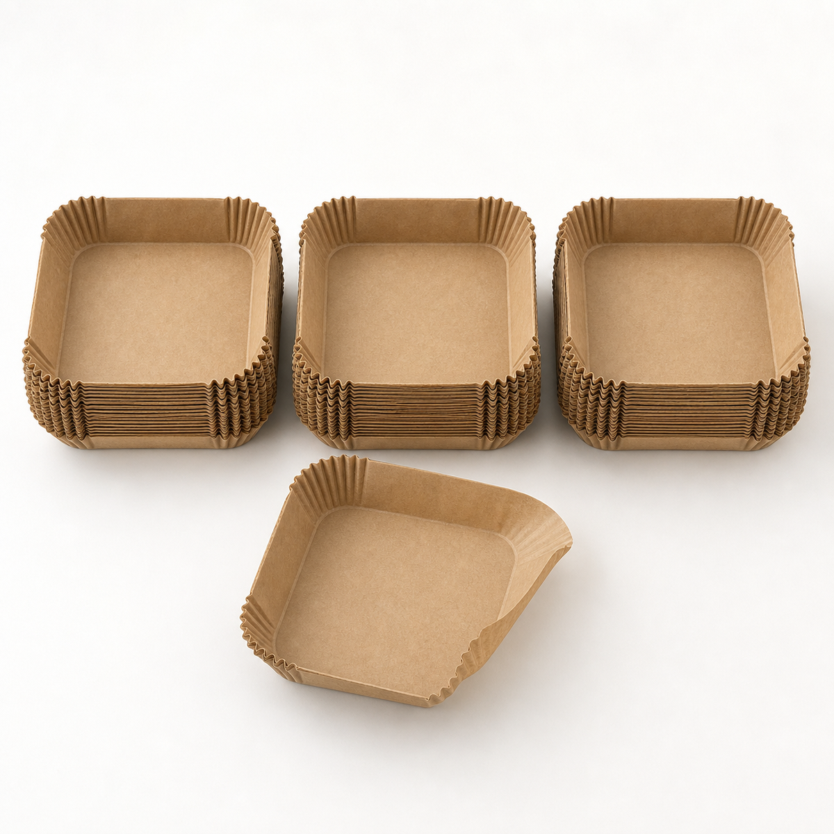 s-zoom.filetakealot-103054382-1.png 120 Pieces Non-Stick Disposable Square Air Fryer Paper Liners 20×20x4.5cm - Image 1