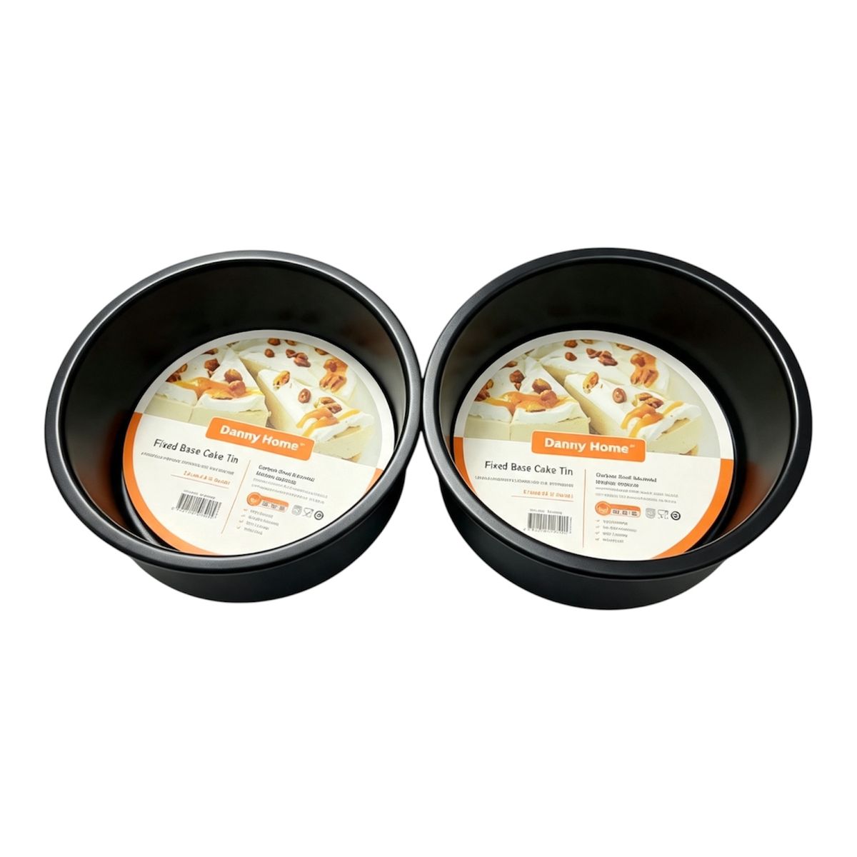 s-zoom.filetakealot-103059928-1.jpg Danny Home Fixed Base Cake Tin Set of 2-DHB103 - Image 1