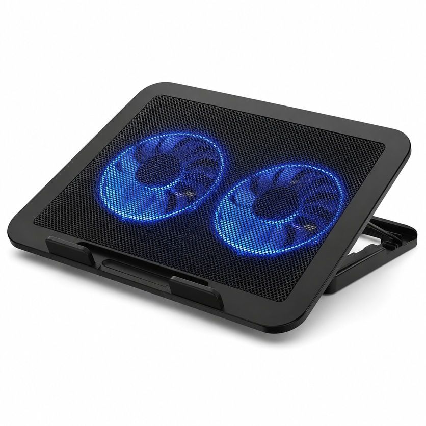s-zoom.filetakealot-103061920-1.jpg Laptop Cooling Pad with Dual Fans USB Powered Adjustable Stand Up to 17" - Image 1