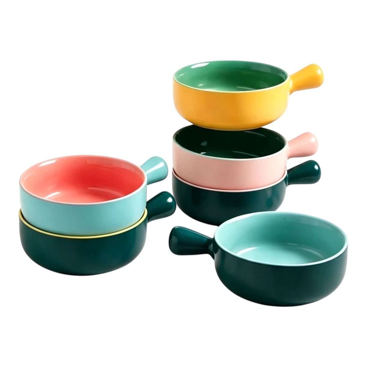 s-zoom.filetakealot-103098870-1.jpg Danny home Household ceramic baking bowl with handle Set Of 6-CZT08-02 - Image 1