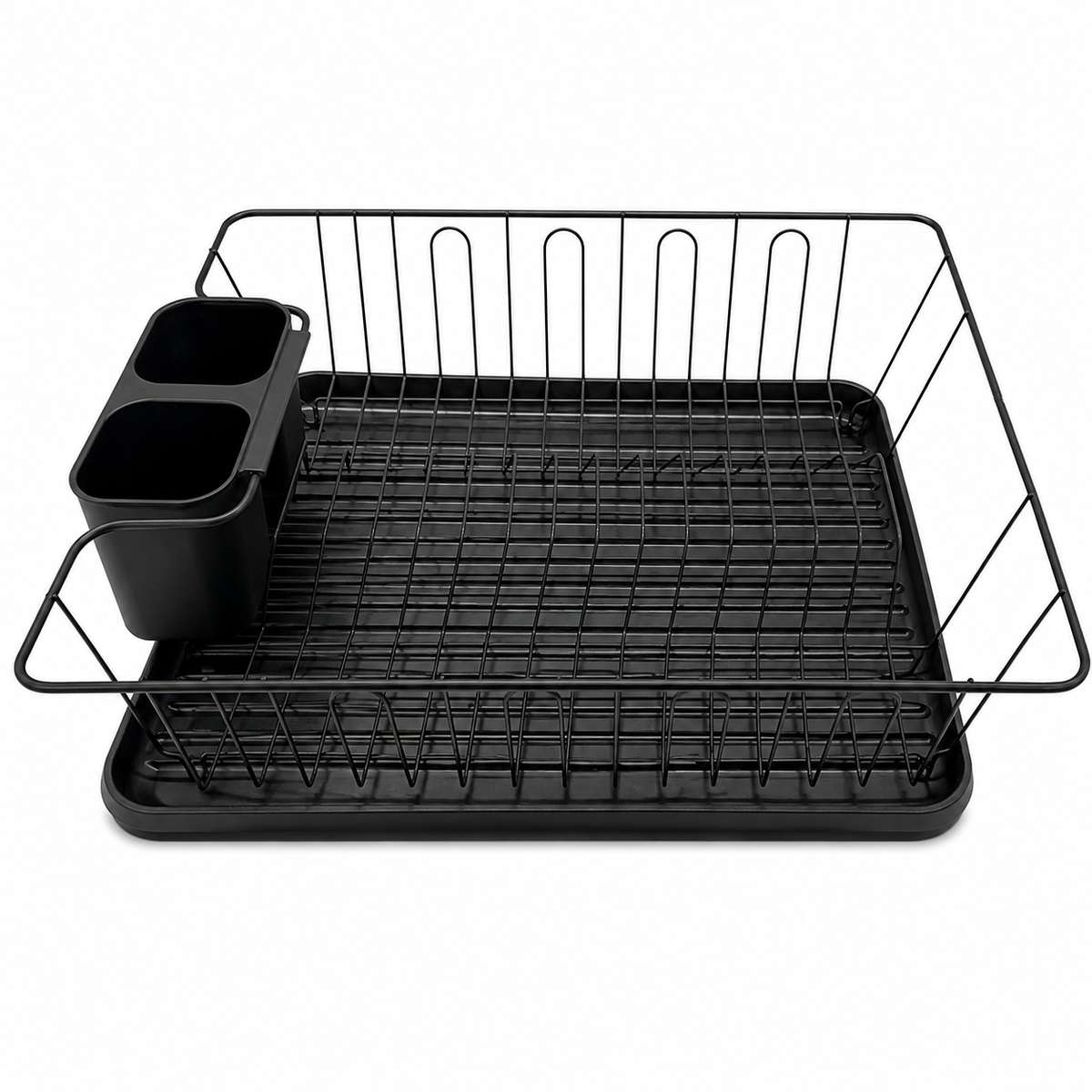 s-zoom.filetakealot-103115545-1.png Kitchen Dish Rack with Drip Tray - Dish Drainer & Cutlery Holder Organizer - Image 1