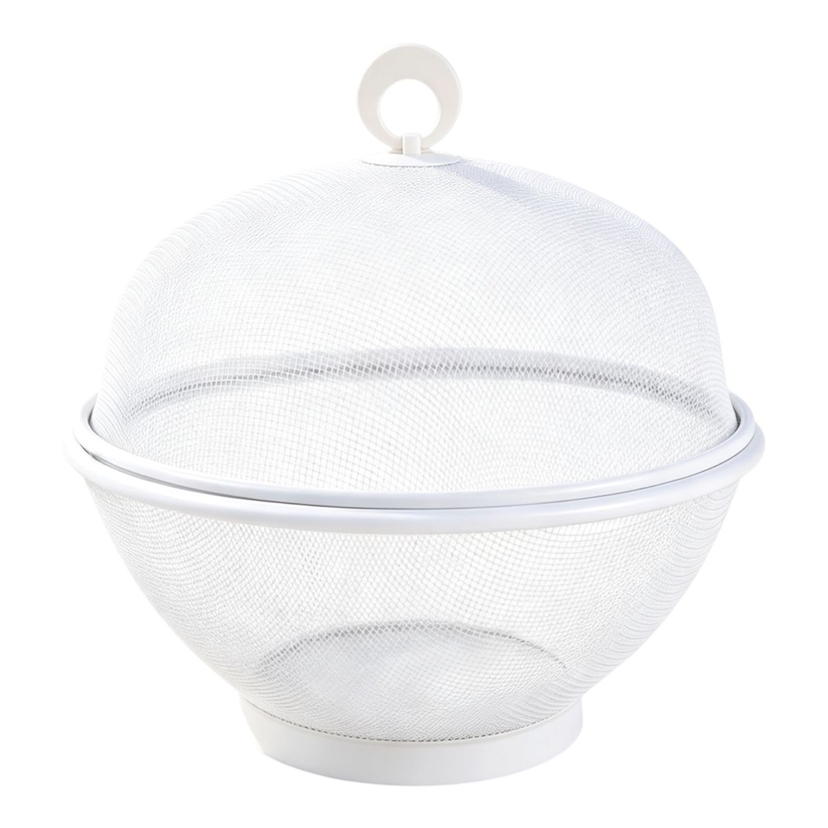 s-zoom.filetakealot-103120483-1.jpg Danny Home Fruit Drain Basket with Lid 27cm - 2 Piece-SS018-WHITE - Image 1