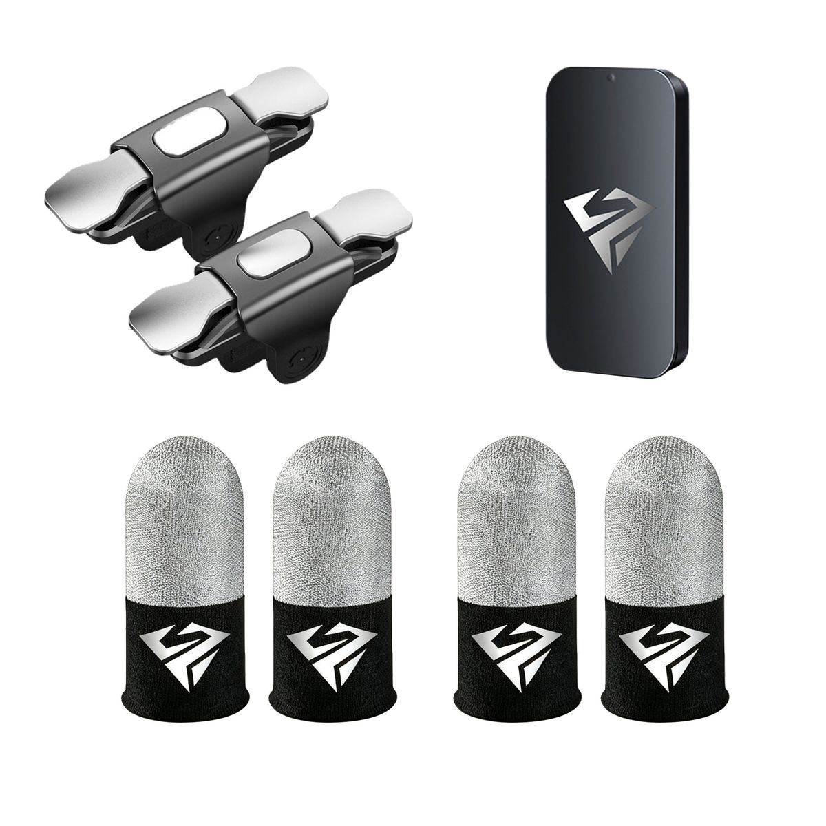 s-zoom.filetakealot-103123194-1.jpg 7Pcs Mobile Game Triggers Combo with Fiber Thumb Gloves Aim&Fire Trigger - Image 1