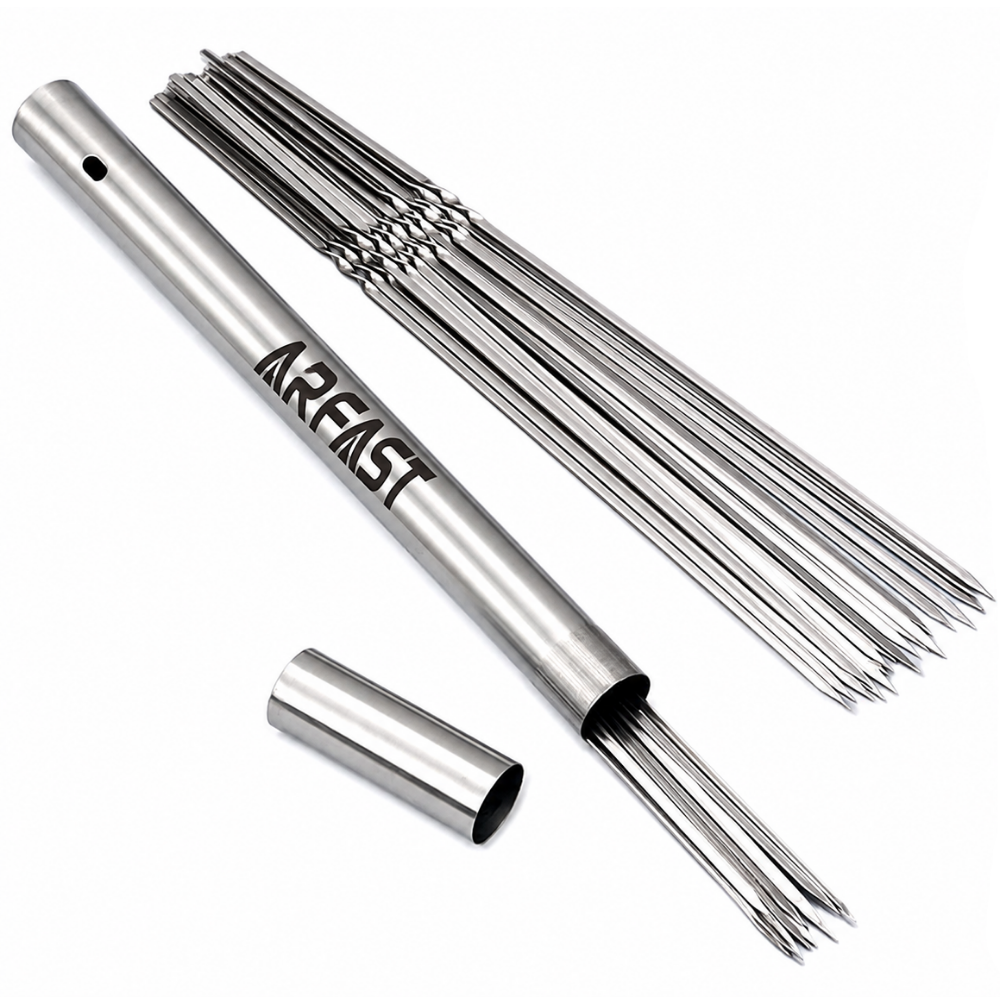 s-zoom.filetakealot-103140783-1.png Arfast- Stainless Steel BBQ Skewers Set With Storage Tube For Braai(30pack) - Image 1