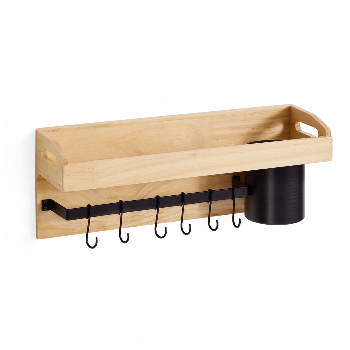 s-zoom.filetakealot-103271655-1.jpg Chenshia Hanging Spice Rack Space Saving Kitchen Storage 6 Wall Hook Holder - Image 1