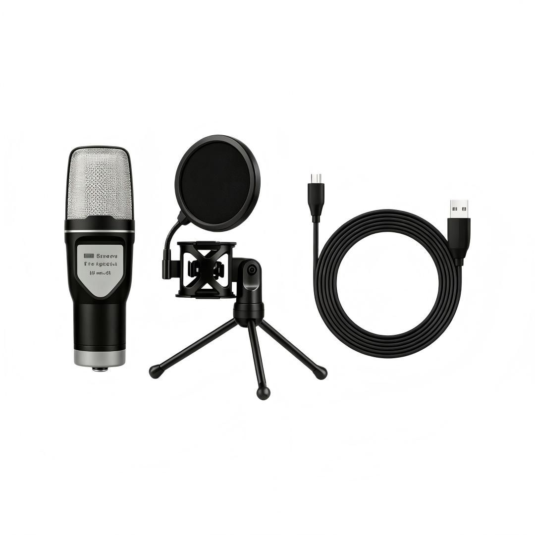 s-zoom.filetakealot-103280544-1.jpg SF-666R RGB USB Mic for PC Gaming, Desktop Condenser Microphone - Image 1