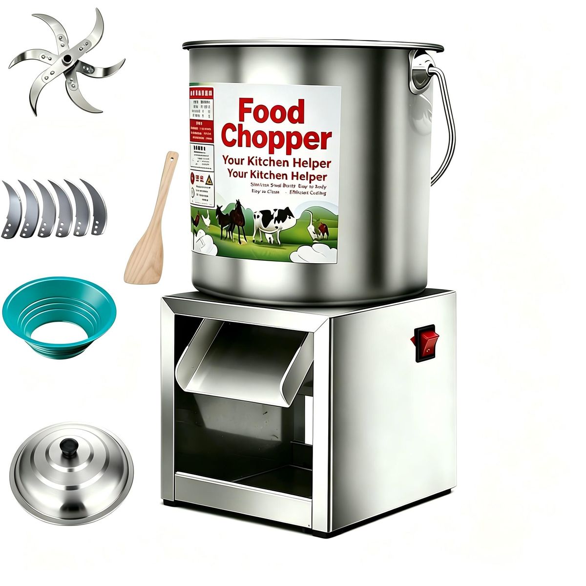 s-zoom.filetakealot-103300441-1.jpg Poultry Feed Processing Chopper, Grinder, Heavy Duty Stainless Steel - Image 1