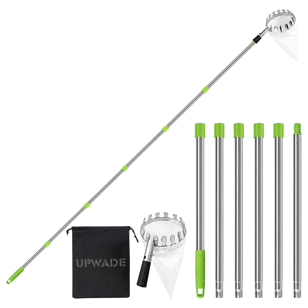 s-zoom.filetakealot-103334332-1.png 2.4M Fruit Picker Pole Tool With Catch Basket And Storage Bag 6 Sections - Image 1