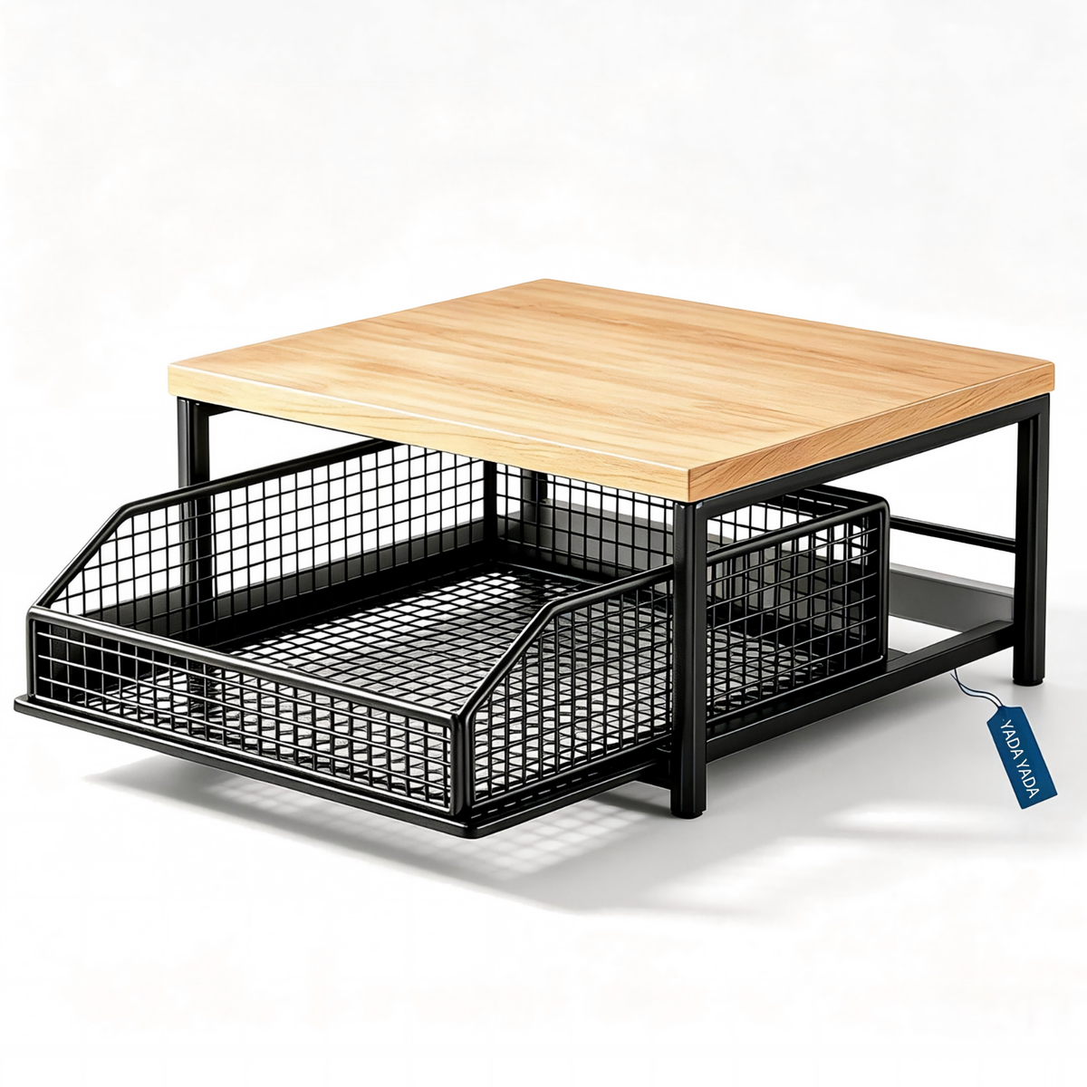 s-zoom.filetakealot-103339988-1.png Kitchen Organiser Shelf Countertop Storage Rack with Sliding Basket Drawer - Image 1